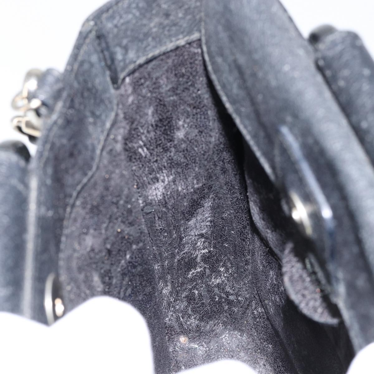 GUCCI Horsebit Hand Bag Leather 2way Black 002 1118 0463 Auth 150030