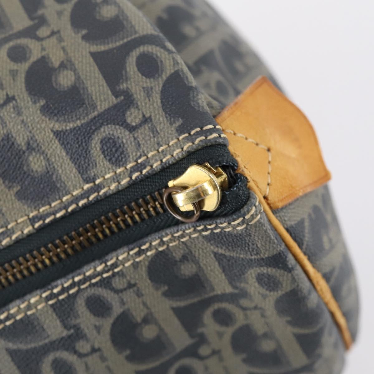 Christian Dior Trotter Canvas Boston Bag Khaki Auth 150036