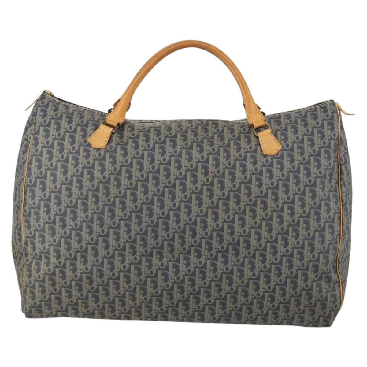 Christian Dior Trotter Canvas Boston Bag Khaki Auth 150036