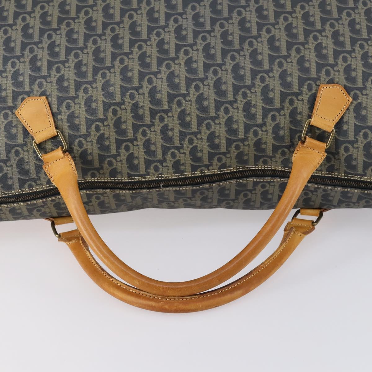 Christian Dior Trotter Canvas Boston Bag Khaki Auth 150036