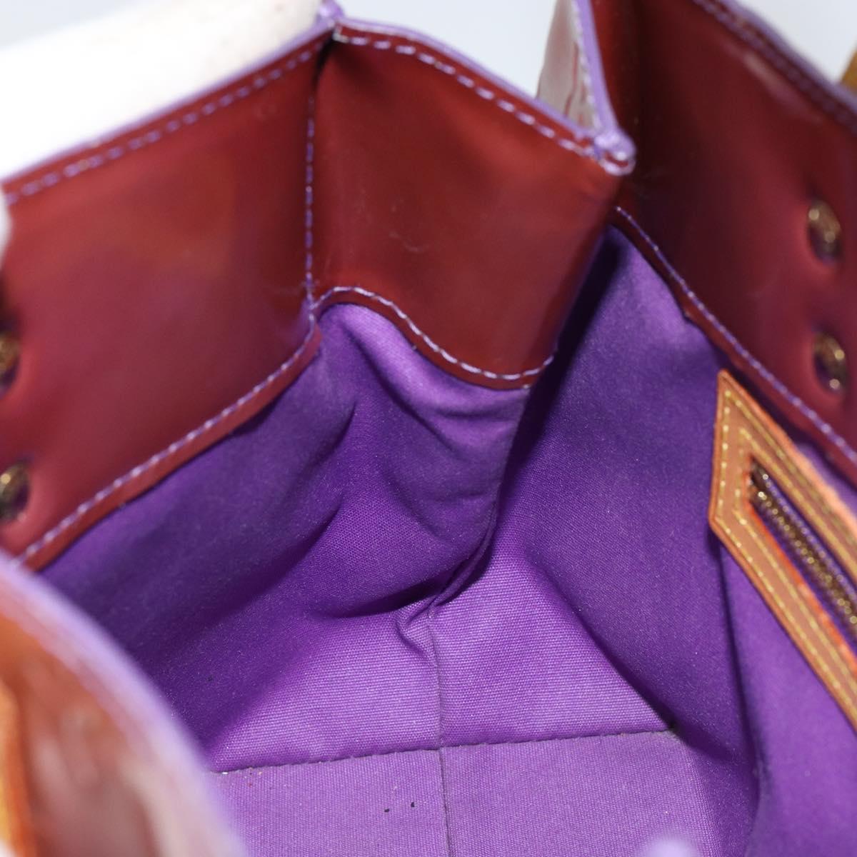 LOUIS VUITTON Monogram Vernis Reade PM Hand Bag Viole M91089 LV Auth 150037