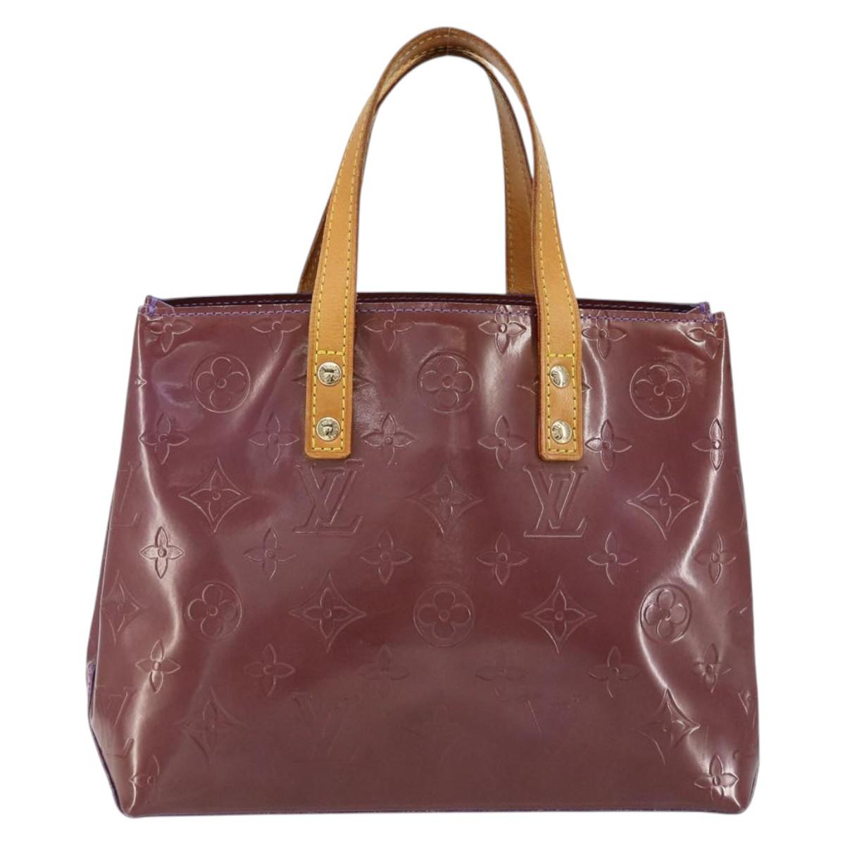 LOUIS VUITTON Monogram Vernis Reade PM Hand Bag Viole M91089 LV Auth 150037