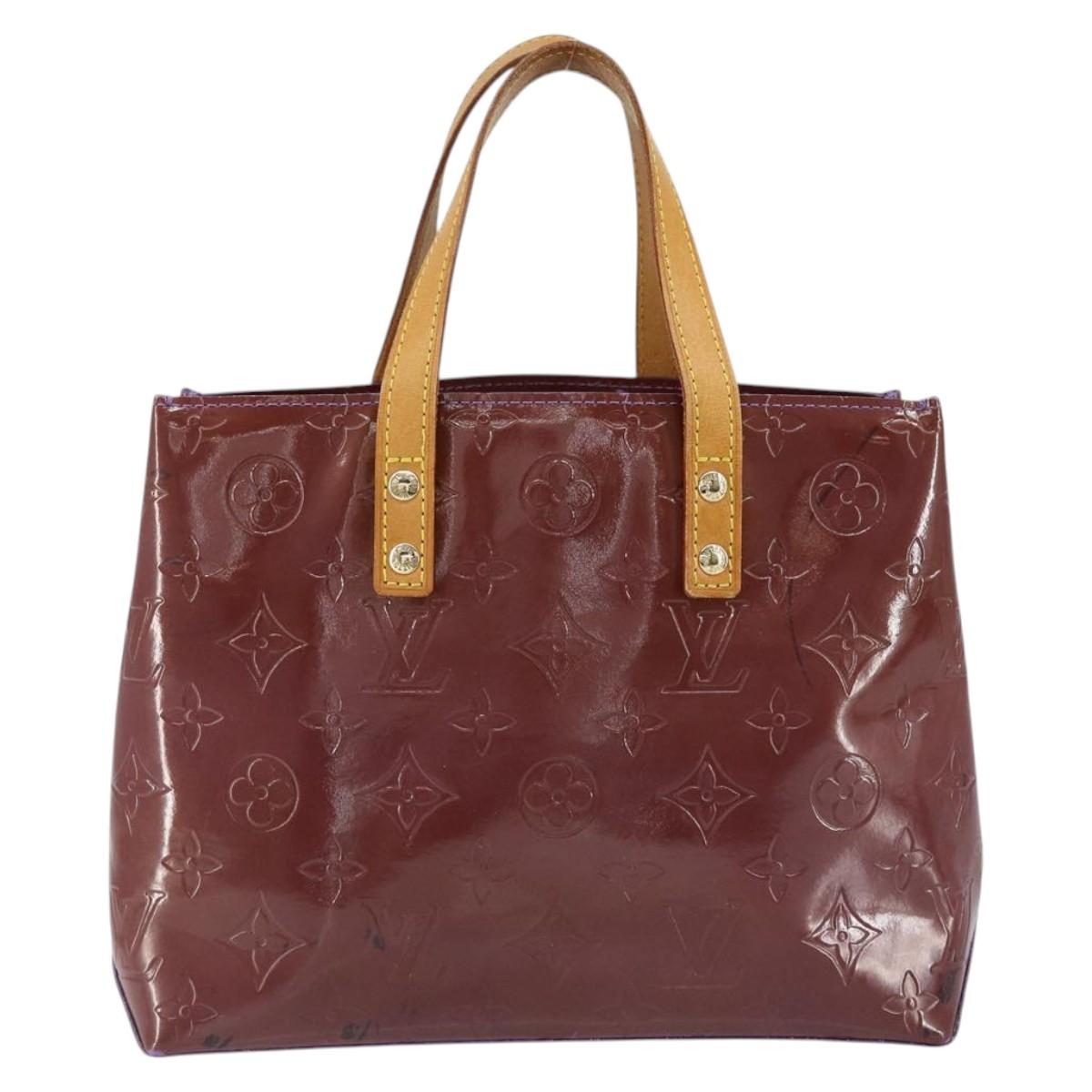 LOUIS VUITTON Monogram Vernis Reade PM Hand Bag Viole M91089 LV Auth 150037
