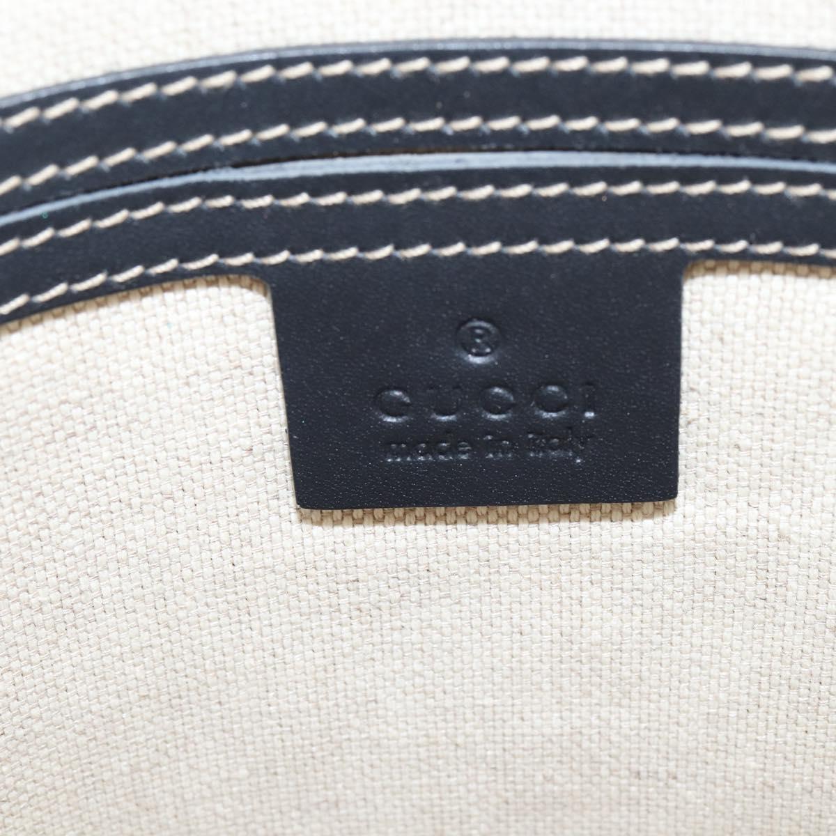GUCCI GG Supreme Shoulder Bag PVC Navy Silver 223666 Auth 150039