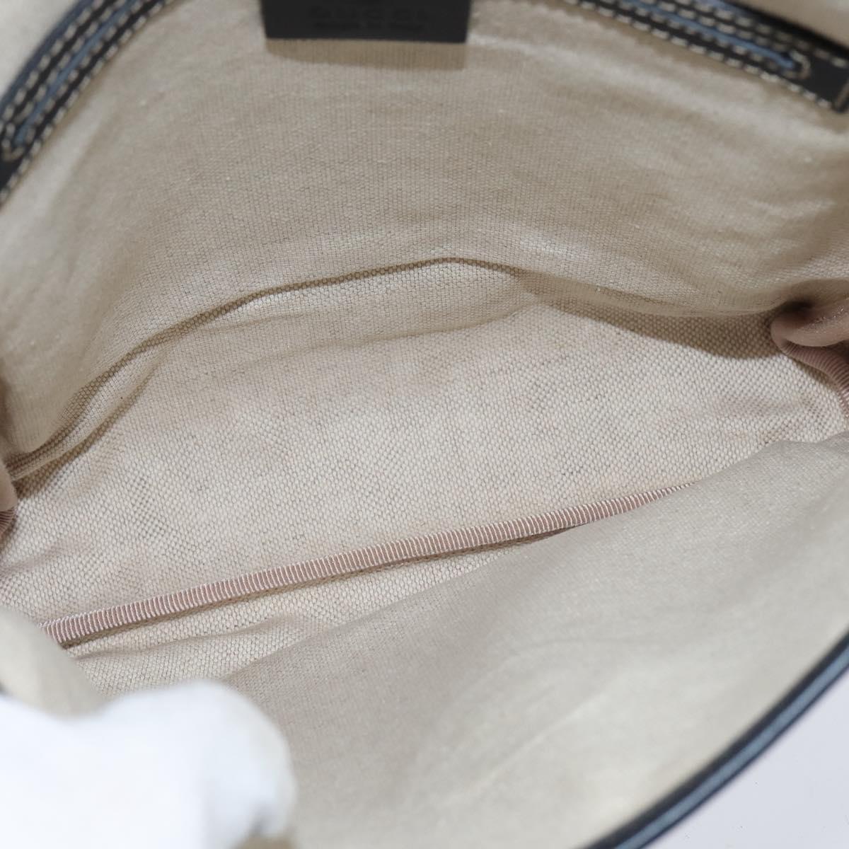 GUCCI GG Supreme Shoulder Bag PVC Navy Silver 223666 Auth 150039