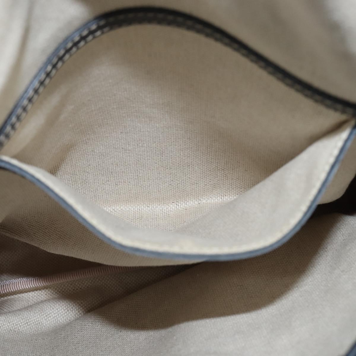 GUCCI GG Supreme Shoulder Bag PVC Navy Silver 223666 Auth 150039