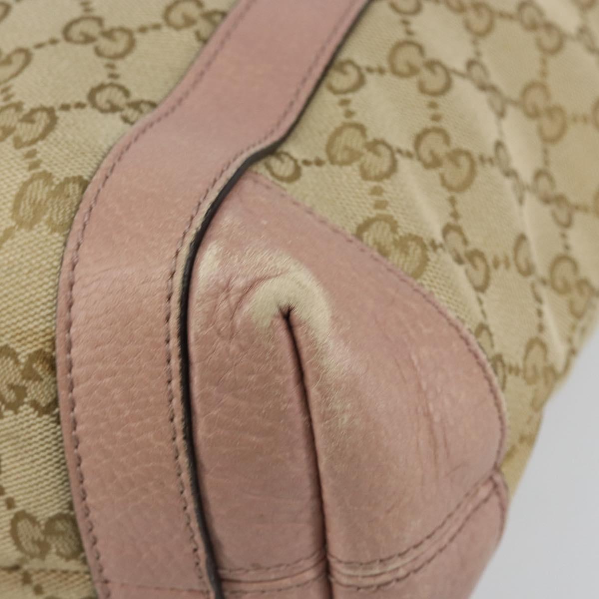 GUCCI GG Canvas Miss GG Tote Bag Beige Gold 342591 Auth 150041