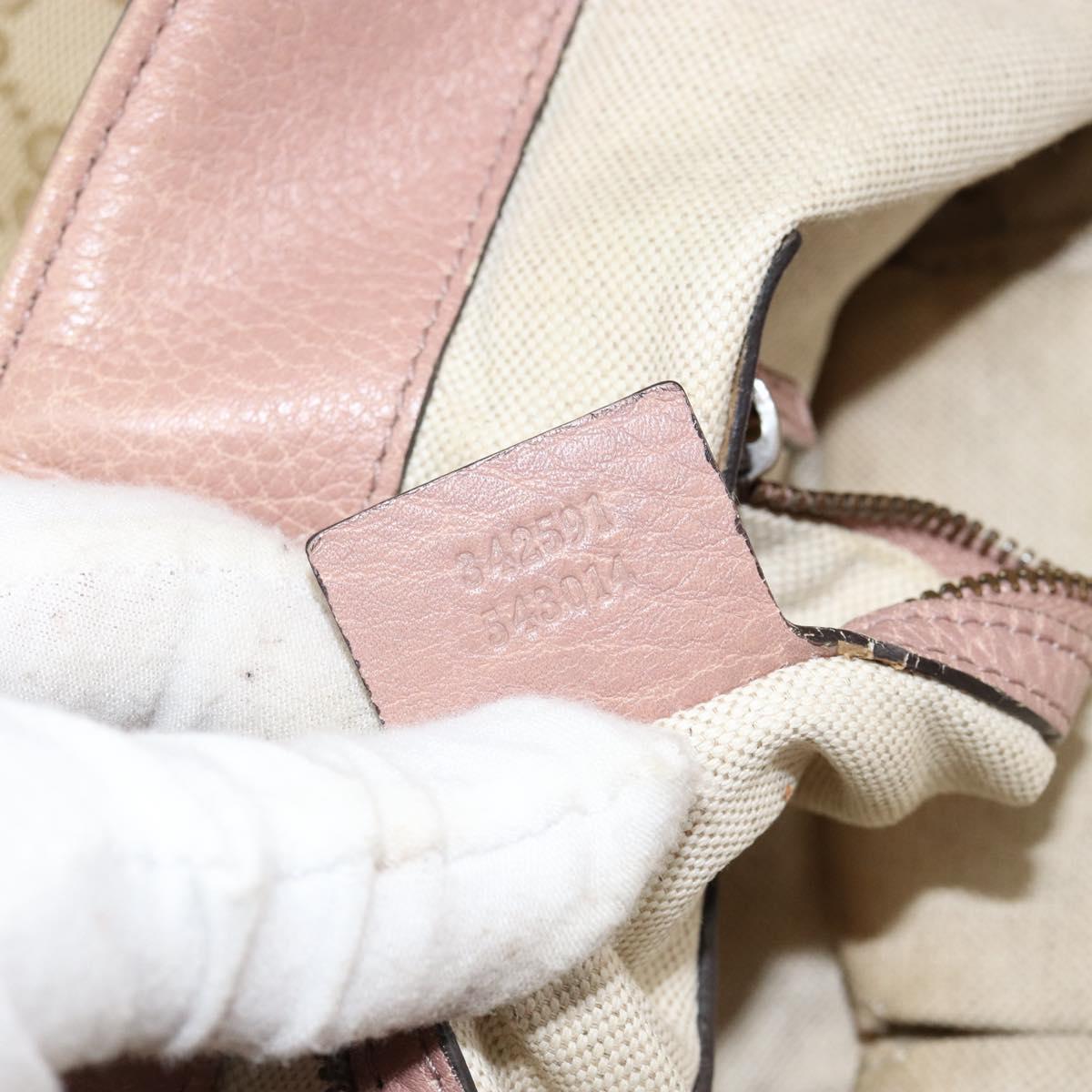 GUCCI GG Canvas Miss GG Tote Bag Beige Gold 342591 Auth 150041