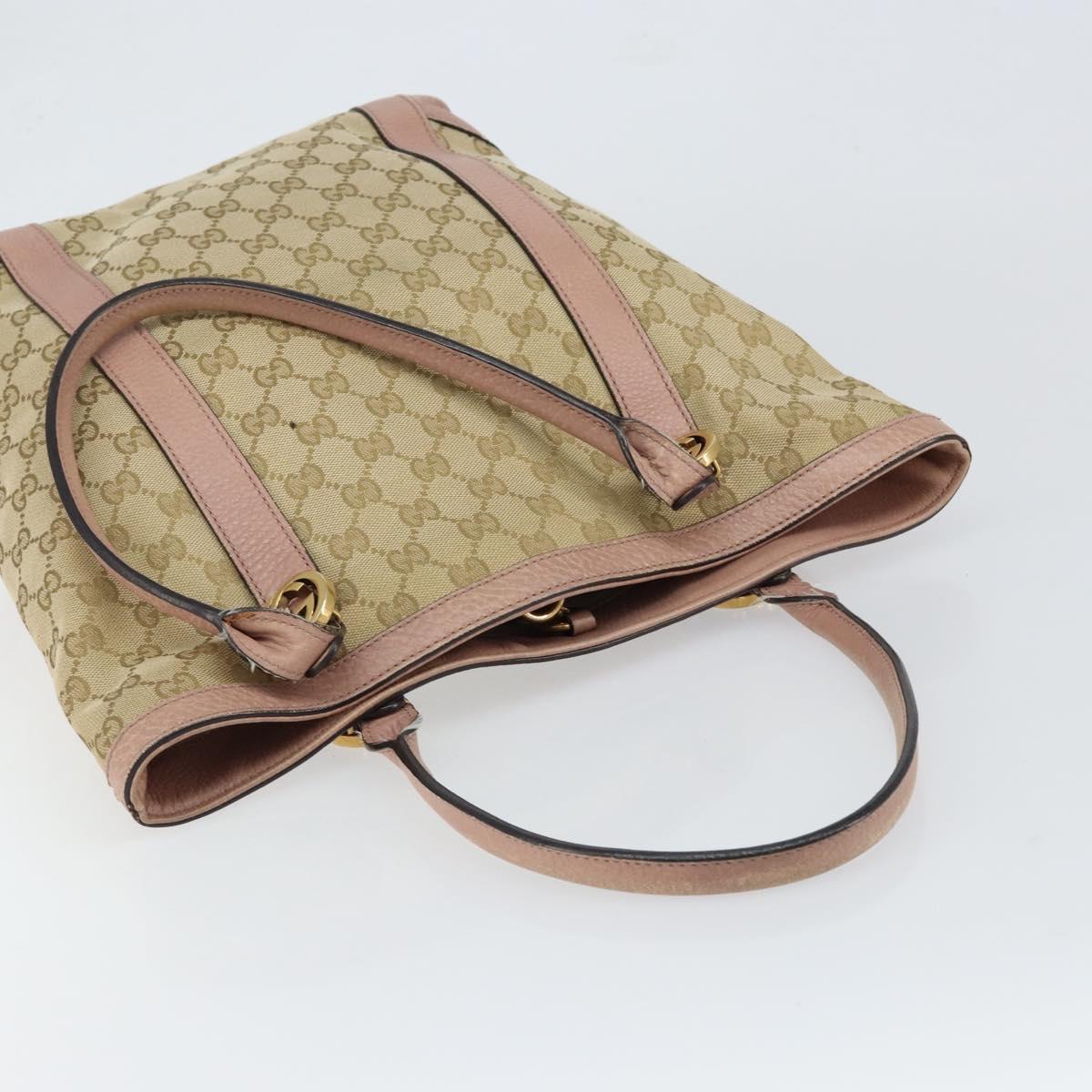 GUCCI GG Canvas Miss GG Tote Bag Beige Gold 342591 Auth 150041