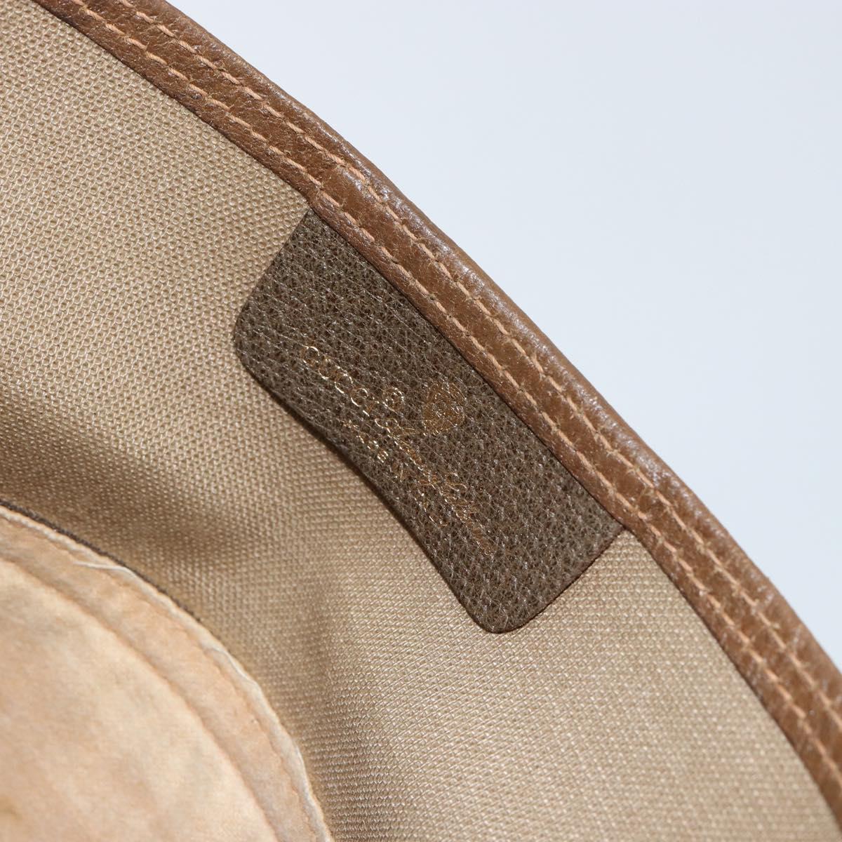 GUCCI GG Supreme Clutch Bag PVC Beige Gold 89 02 503 Auth 150043