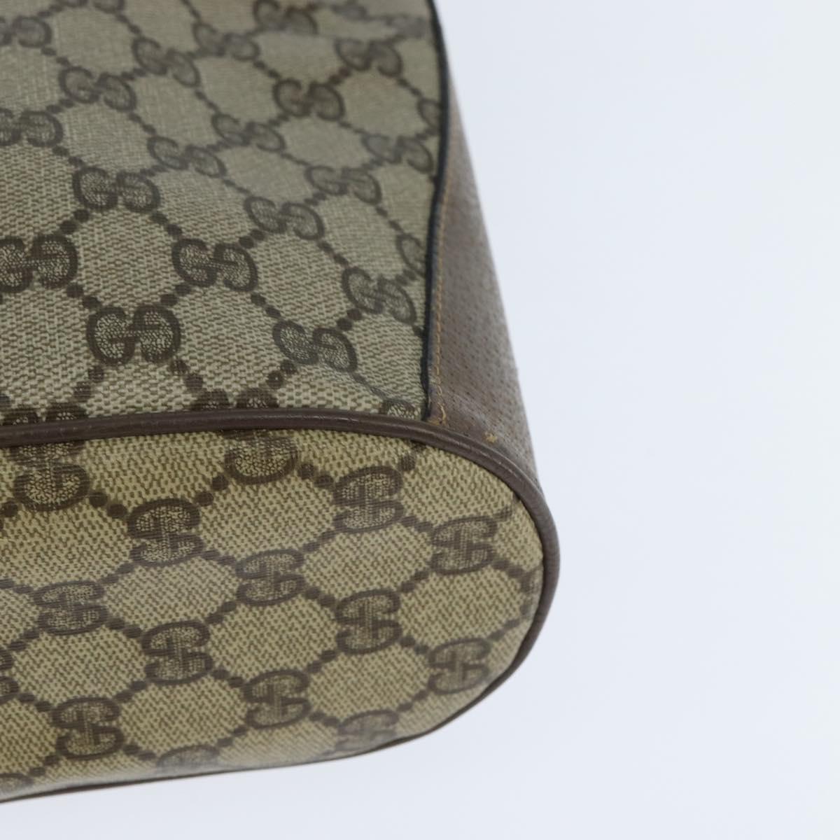 GUCCI GG Supreme Web Sherry Line Shoulder Bag PVC Beige 41 02 034 Auth 150046