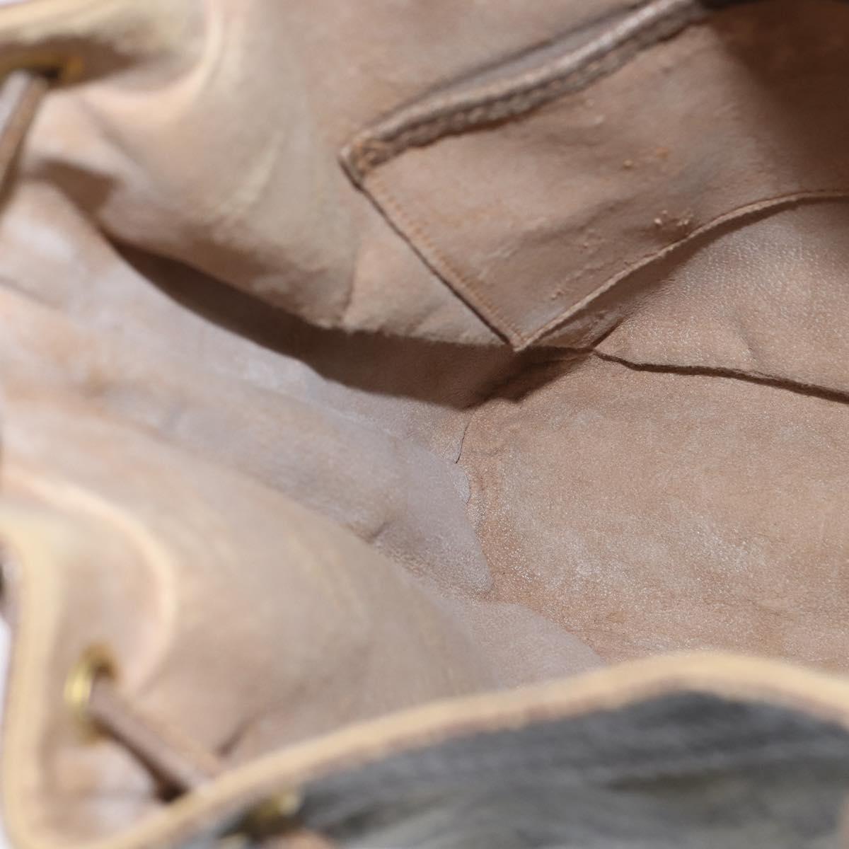 GUCCI GG Supreme Web Sherry Line Shoulder Bag PVC Beige 41 02 034 Auth 150046