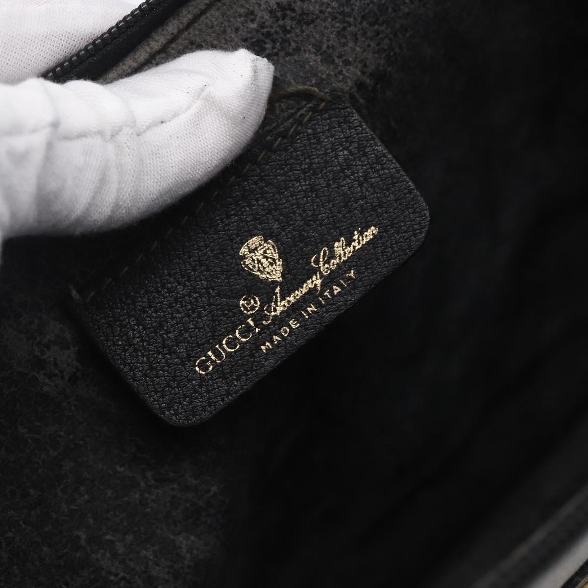 GUCCI GG Supreme Clutch Bag PVC Black 97 01 029 Auth 150048