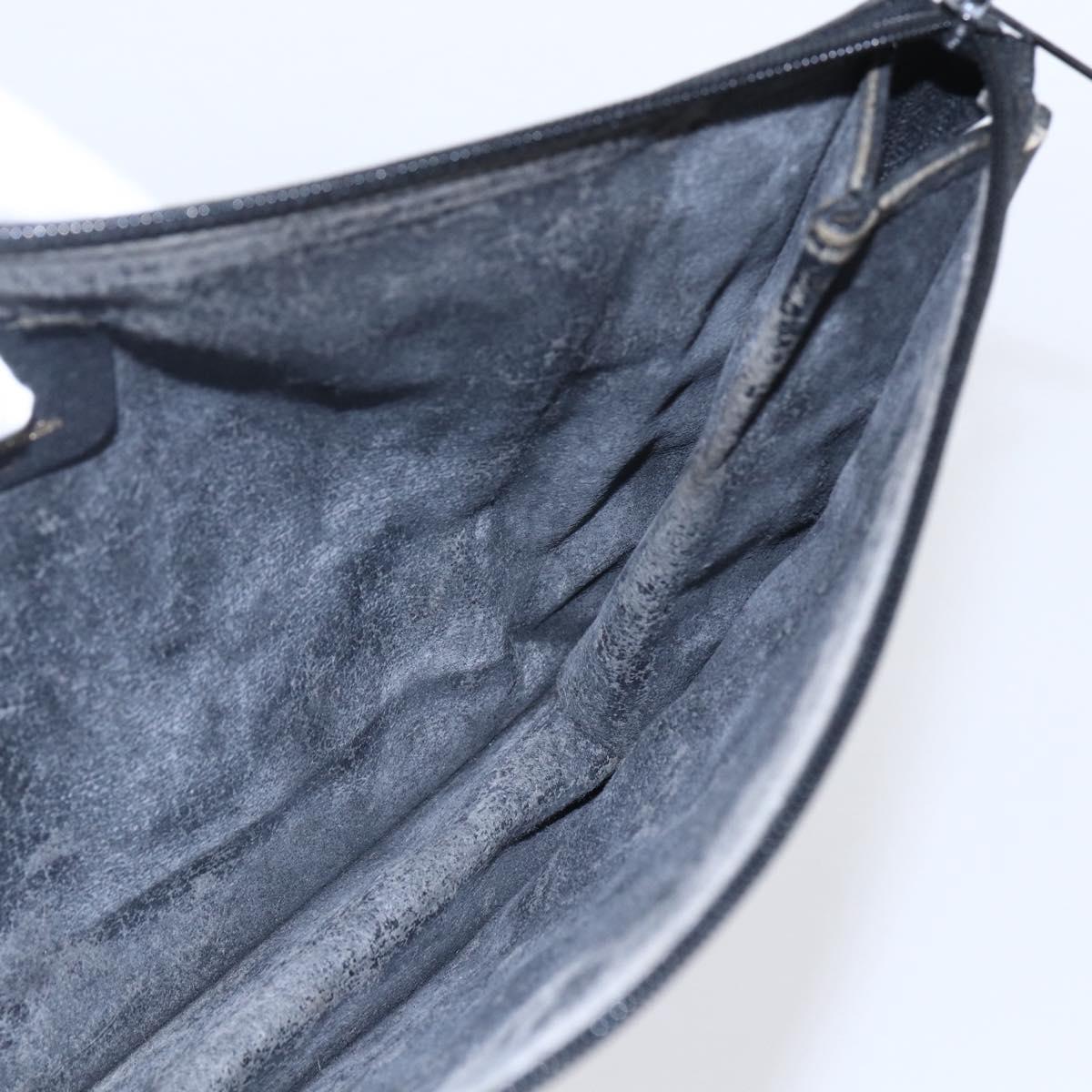 GUCCI GG Supreme Clutch Bag PVC Black 97 01 029 Auth 150048