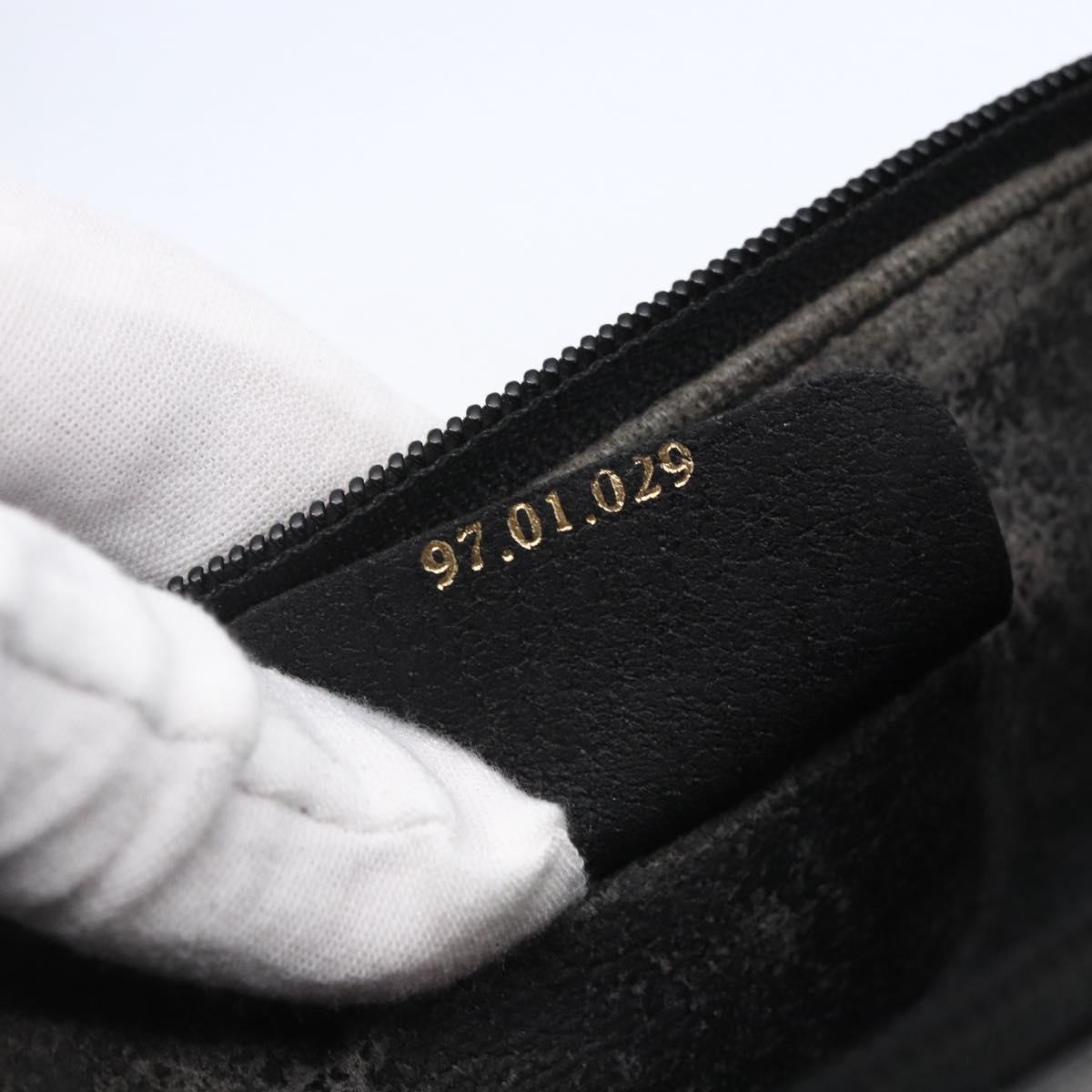 GUCCI GG Supreme Clutch Bag PVC Black 97 01 029 Auth 150048