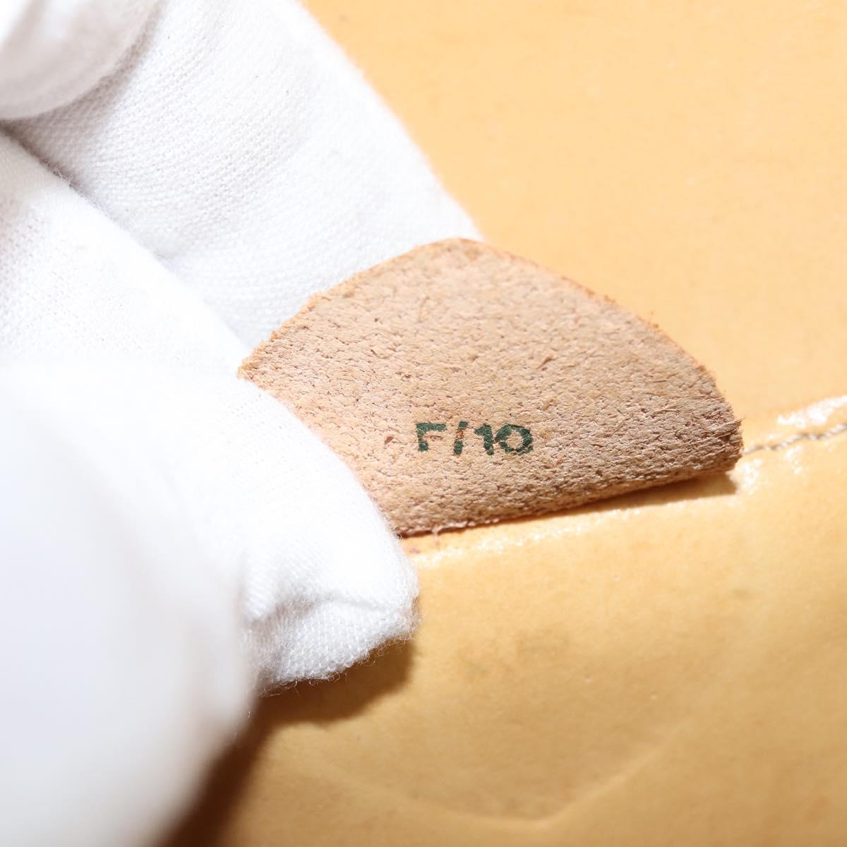 CELINE Macadam Canvas Shoulder Bag PVC Leather Brown Gold Auth 150050