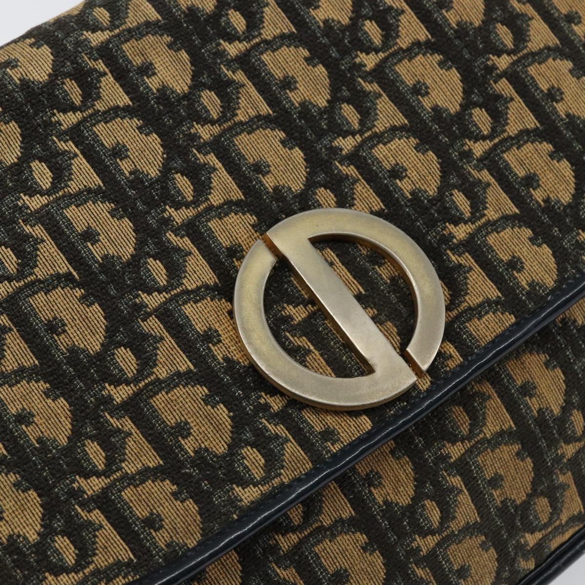 Christian Dior Trotter Canvas Shoulder Bag Navy Auth 150069