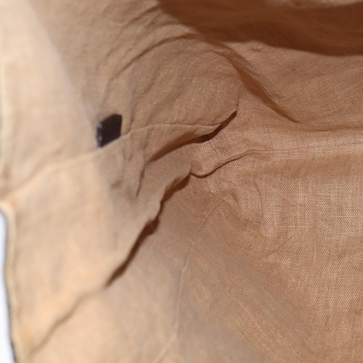 FENDI Celeria Zucca Canvas Hand Bag Black Brown Auth 150077