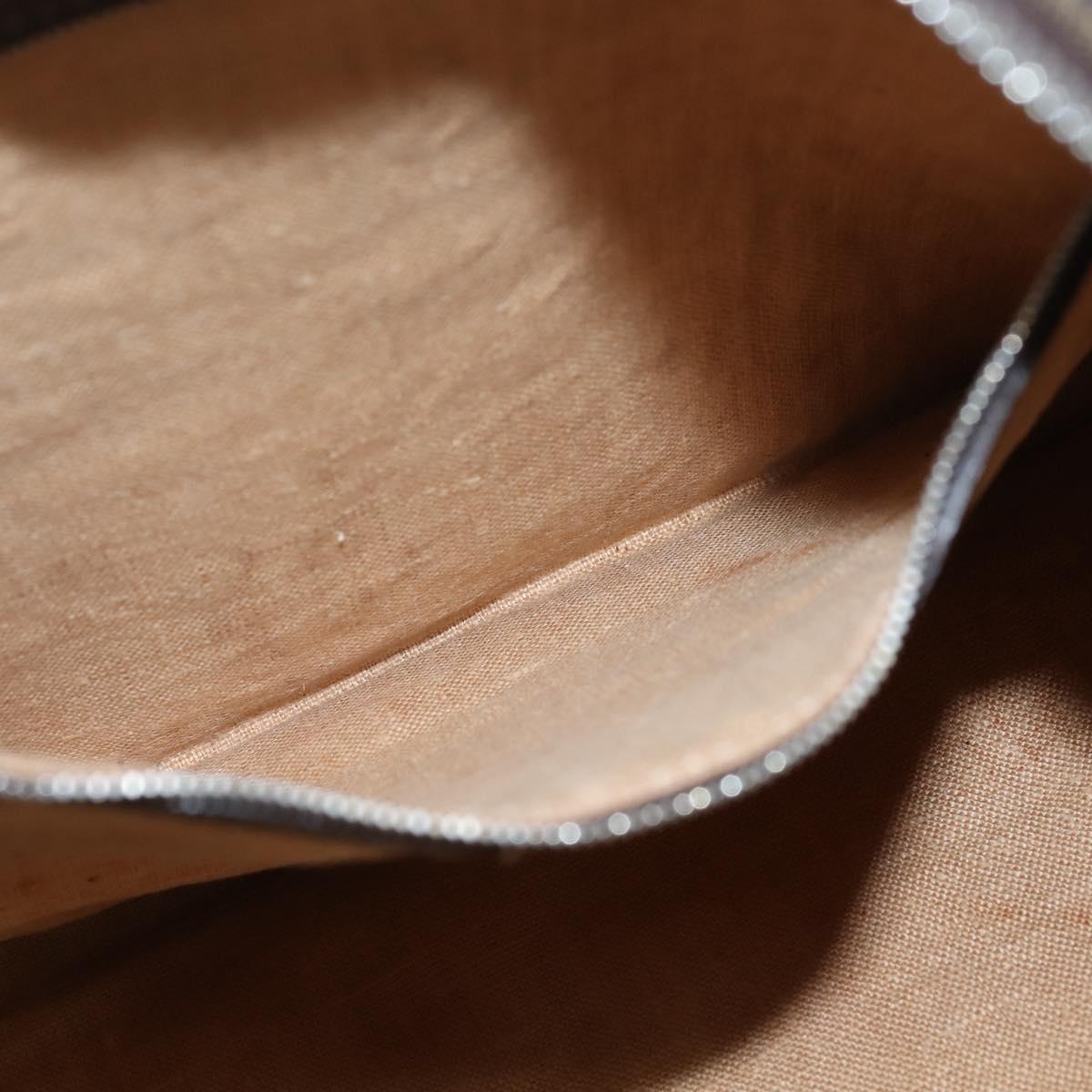 FENDI Zucca Canvas Celeria Shoulder Bag Black Brown Auth 150078