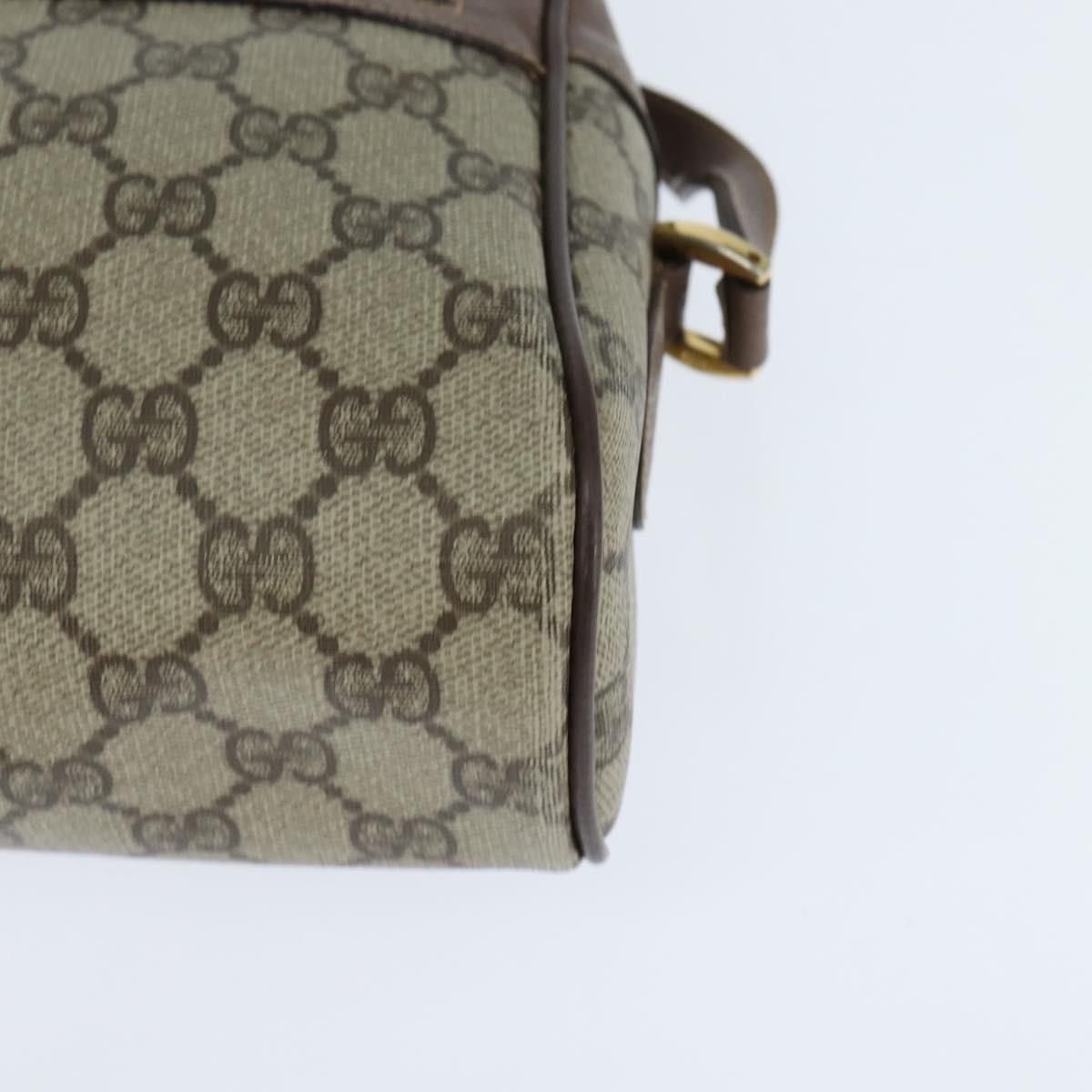 GUCCI GG Supreme Web Sherry Line Shoulder Bag PVC Beige 001 44 6472 Auth 150085