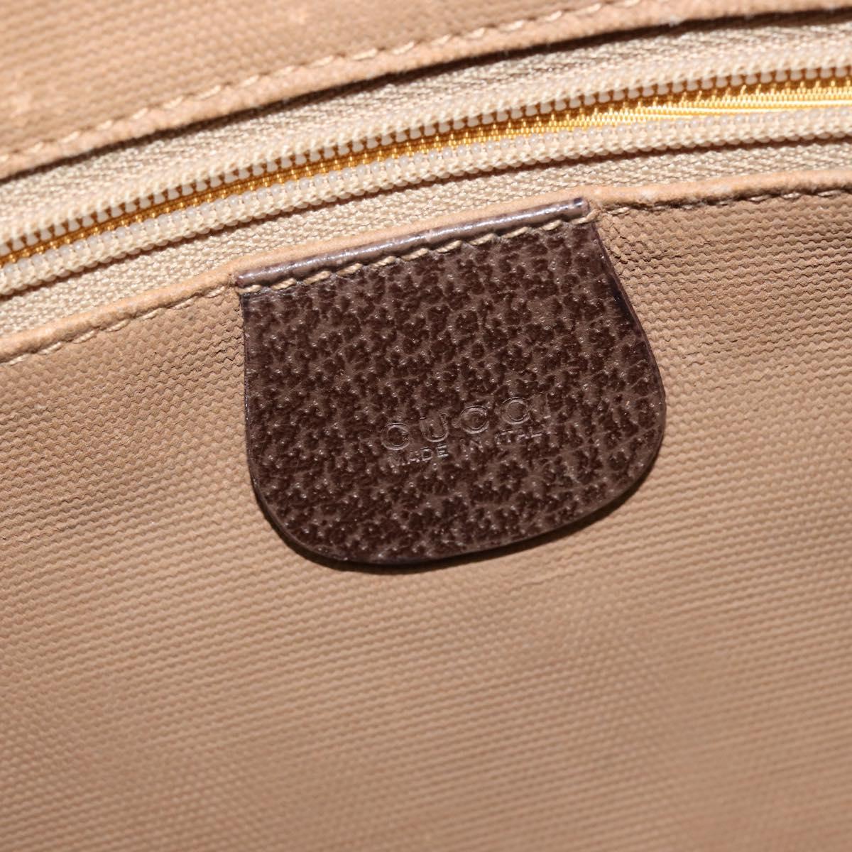 GUCCI GG Supreme Web Sherry Line Shoulder Bag PVC Beige 001 44 6472 Auth 150085