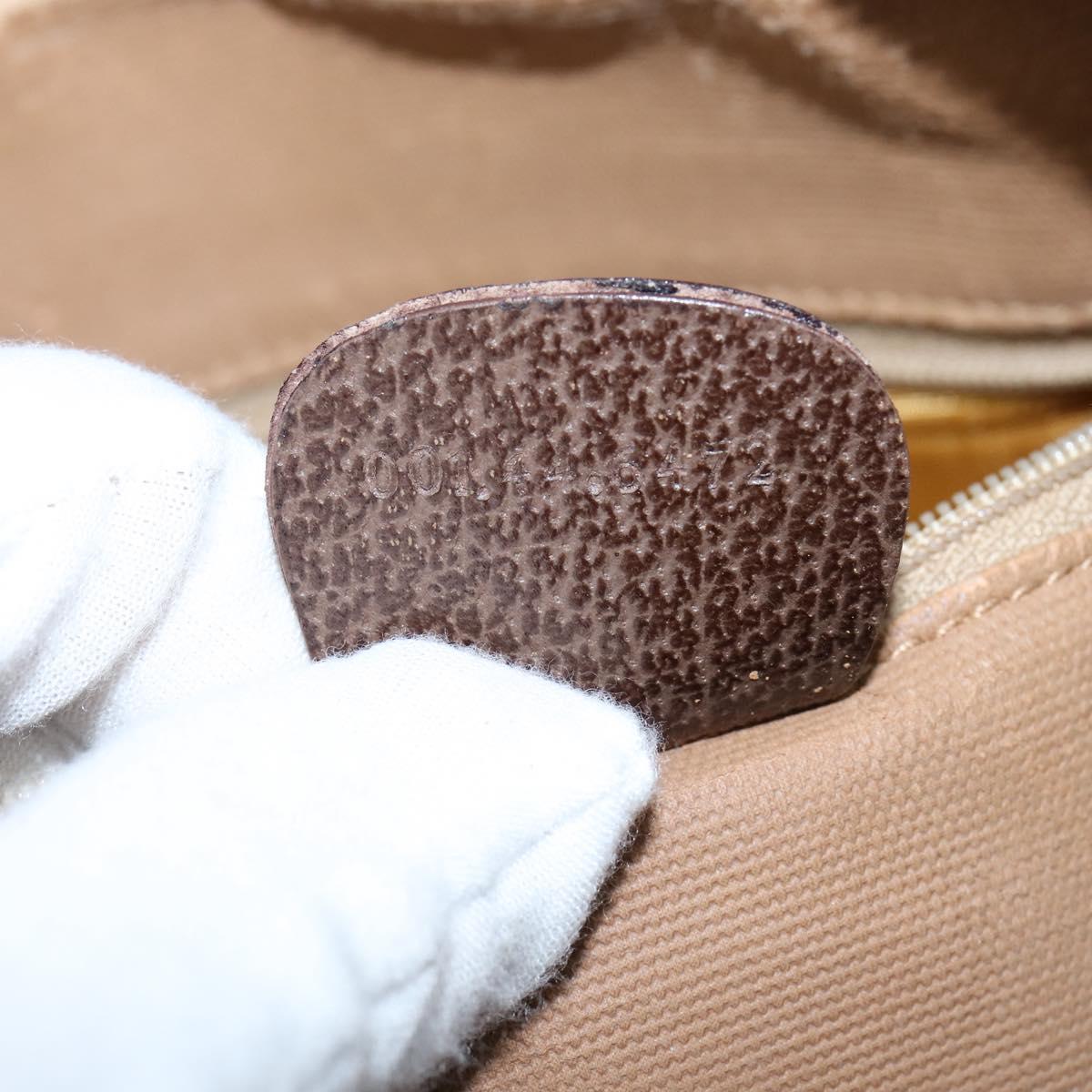 GUCCI GG Supreme Web Sherry Line Shoulder Bag PVC Beige 001 44 6472 Auth 150085