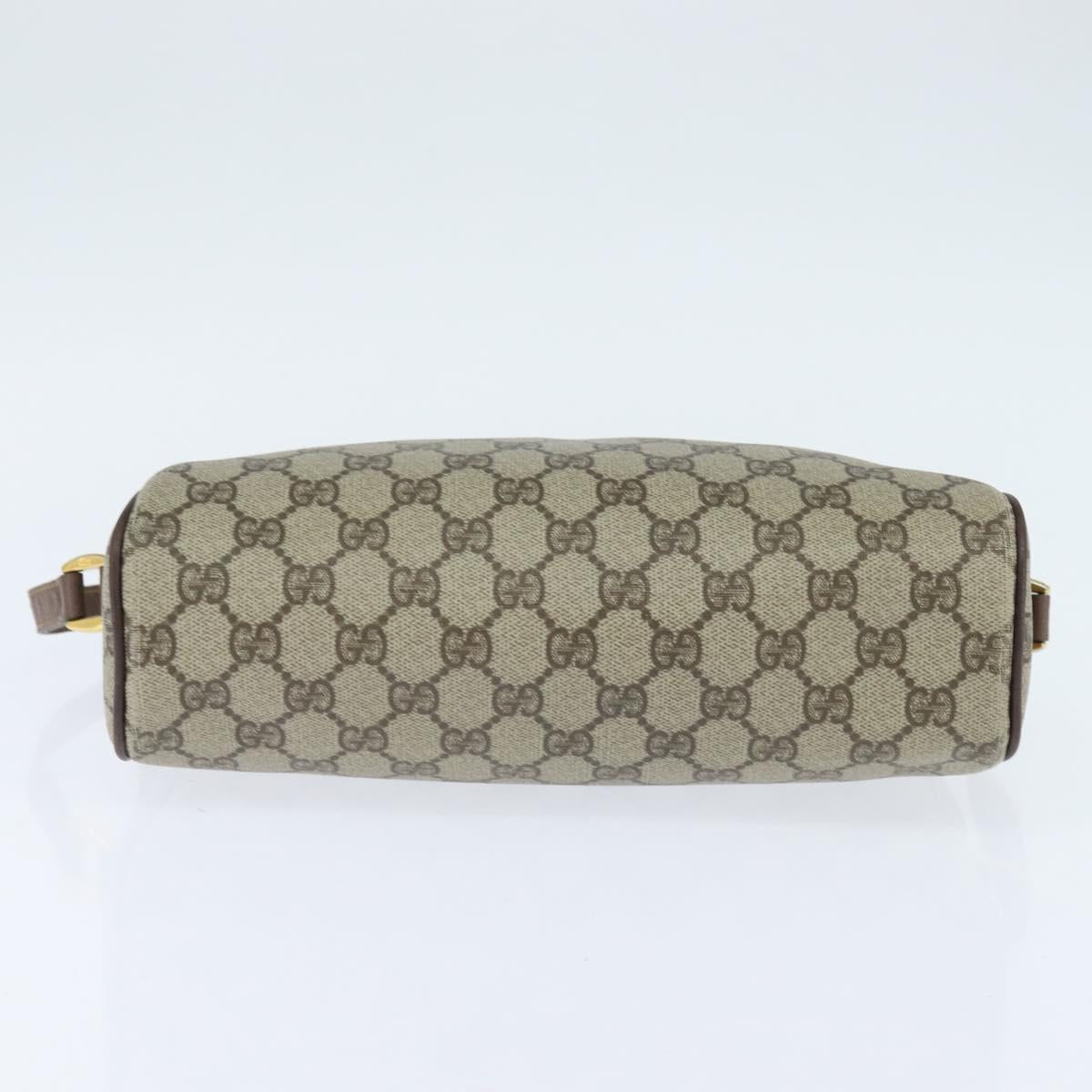 GUCCI GG Supreme Web Sherry Line Shoulder Bag PVC Beige 001 44 6472 Auth 150085