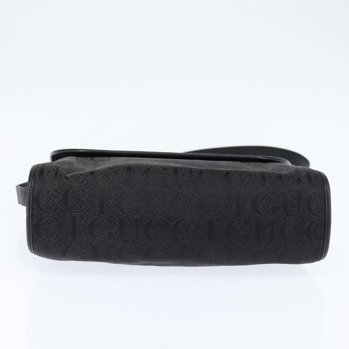 GUCCI Shoulder Bag Nylon Black Gold 001 14 0712 Auth 150087