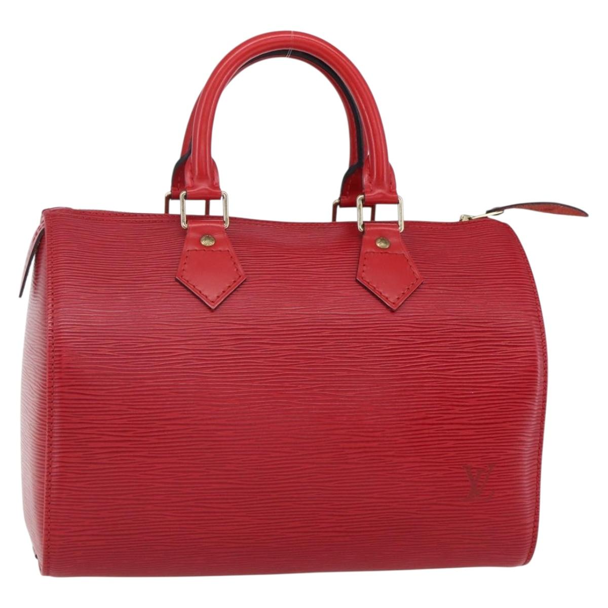LOUIS VUITTON Epi Speedy 25 Hand Bag Castilian Red M43017 LV Auth 150100