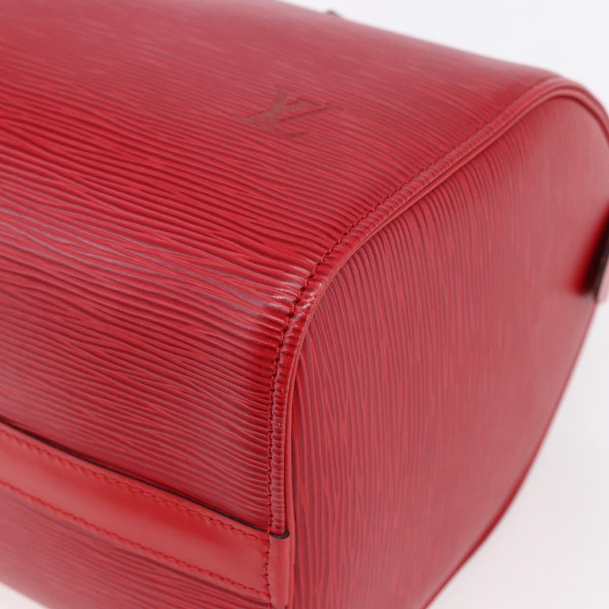 LOUIS VUITTON Epi Speedy 25 Hand Bag Castilian Red M43017 LV Auth 150100