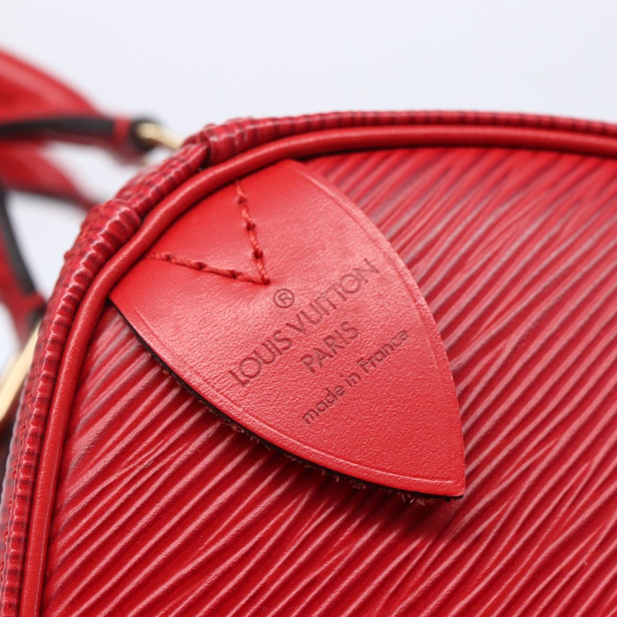 LOUIS VUITTON Epi Speedy 25 Hand Bag Castilian Red M43017 LV Auth 150100