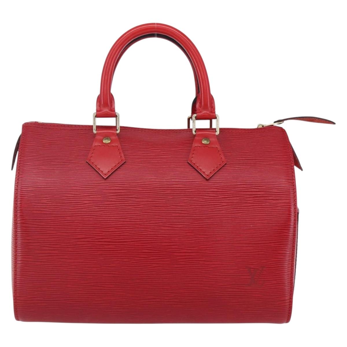 LOUIS VUITTON Epi Speedy 25 Hand Bag Castilian Red M43017 LV Auth 150100