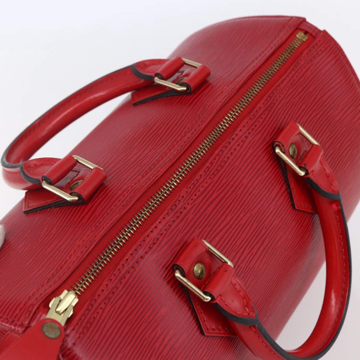 LOUIS VUITTON Epi Speedy 25 Hand Bag Castilian Red M43017 LV Auth 150100