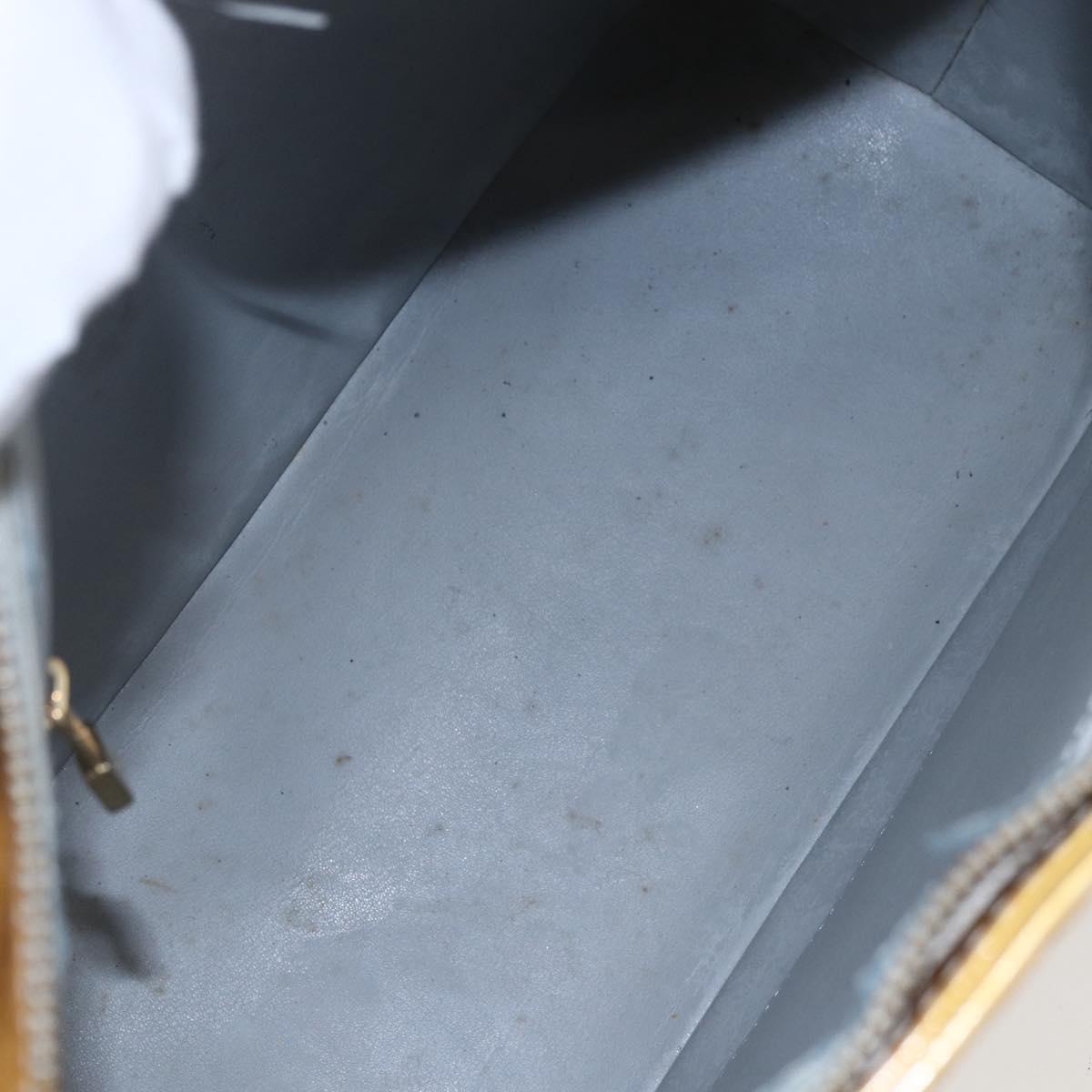 LOUIS VUITTON Monogram Vernis Houston Hand Bag Gris M91053 LV Auth 150109