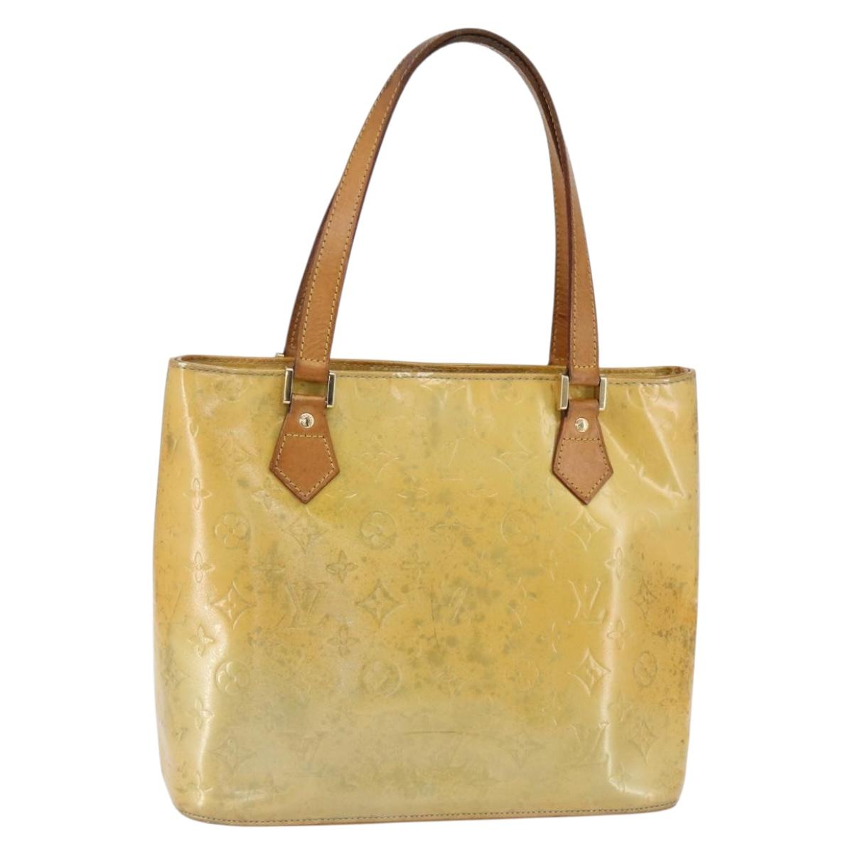 LOUIS VUITTON Monogram Vernis Houston Hand Bag Gris M91053 LV Auth 150109