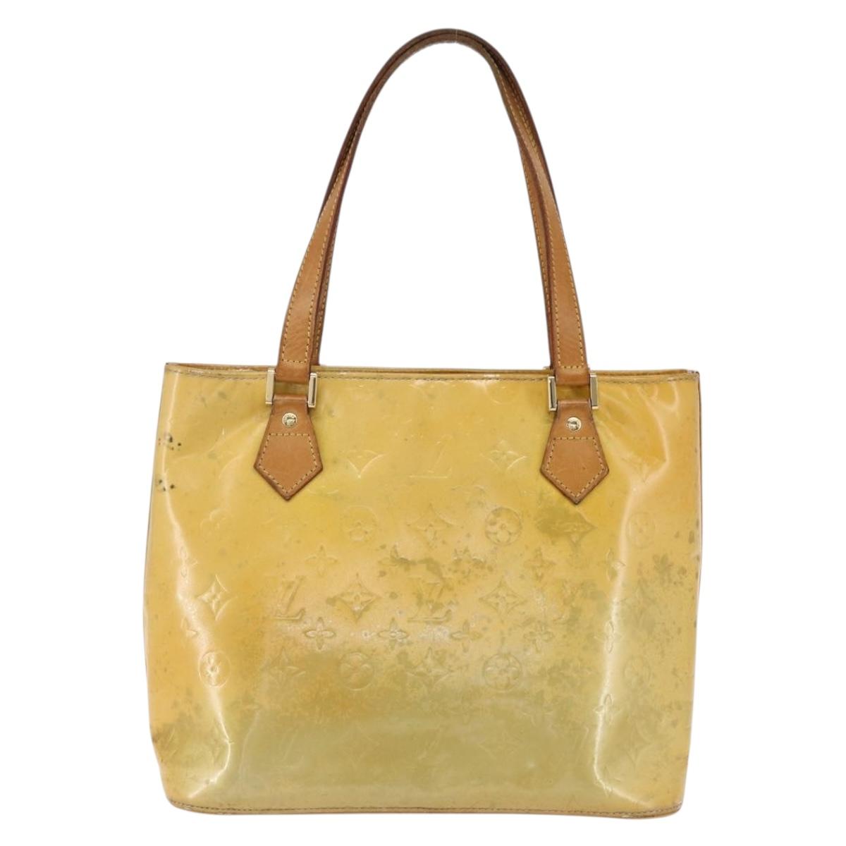 LOUIS VUITTON Monogram Vernis Houston Hand Bag Gris M91053 LV Auth 150109