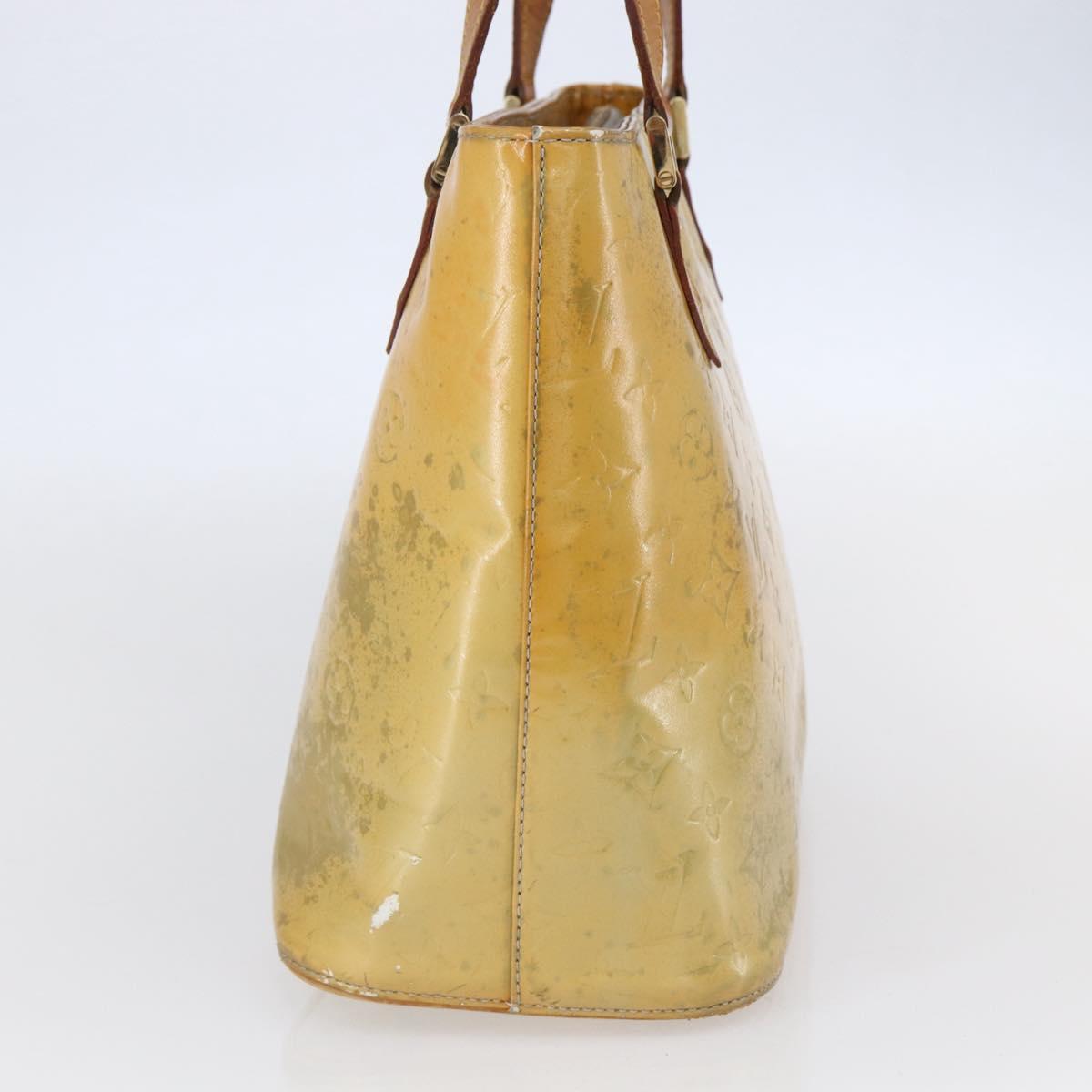 LOUIS VUITTON Monogram Vernis Houston Hand Bag Gris M91053 LV Auth 150109