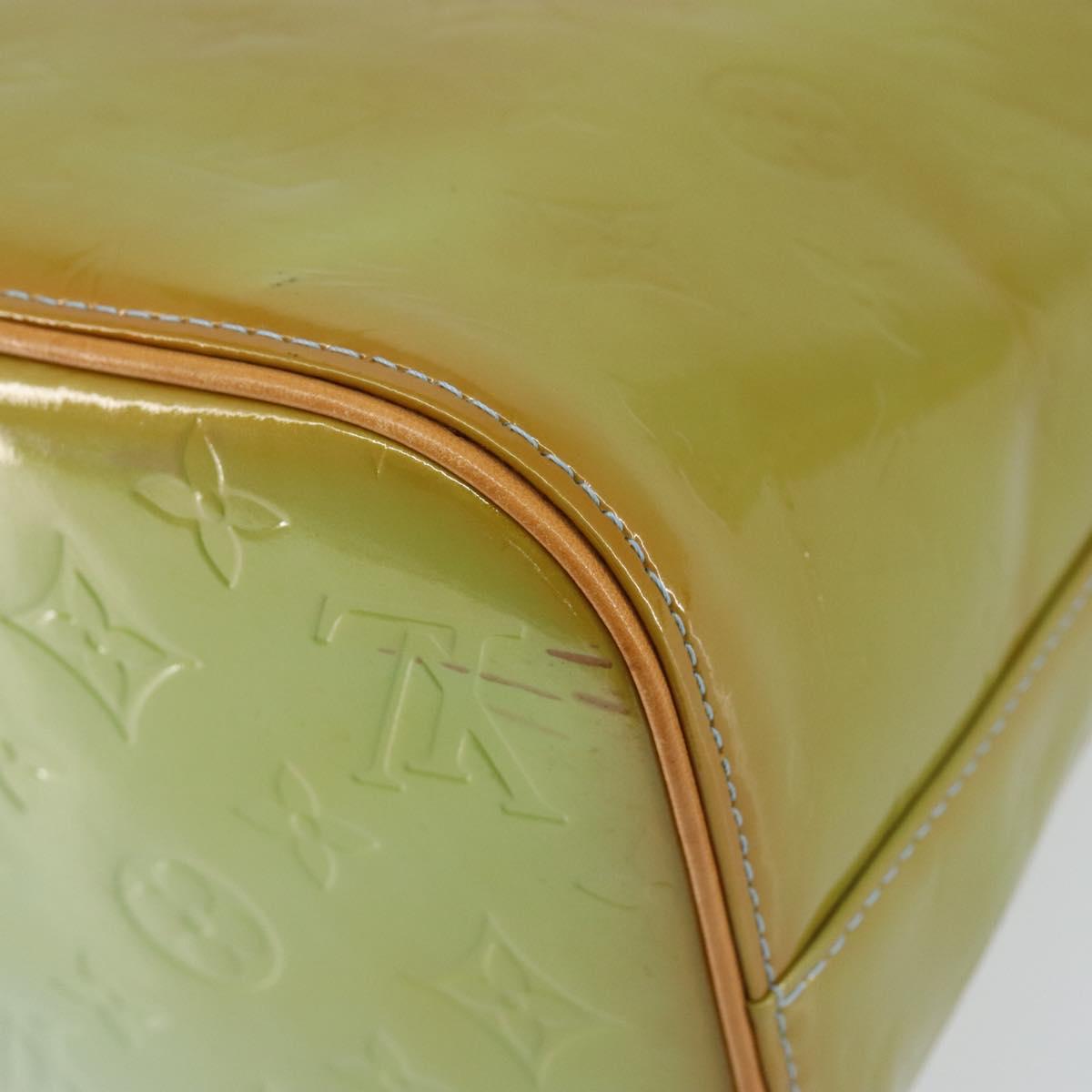 LOUIS VUITTON Monogram Vernis Houston Hand Bag Baby Blue M91005 LV Auth 150110