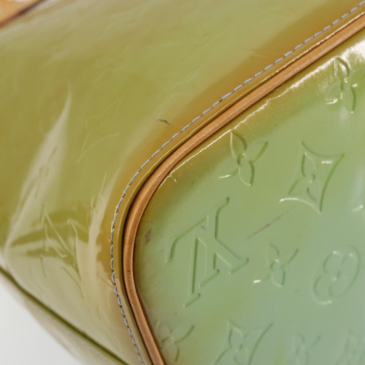 LOUIS VUITTON Monogram Vernis Houston Hand Bag Baby Blue M91005 LV Auth 150110