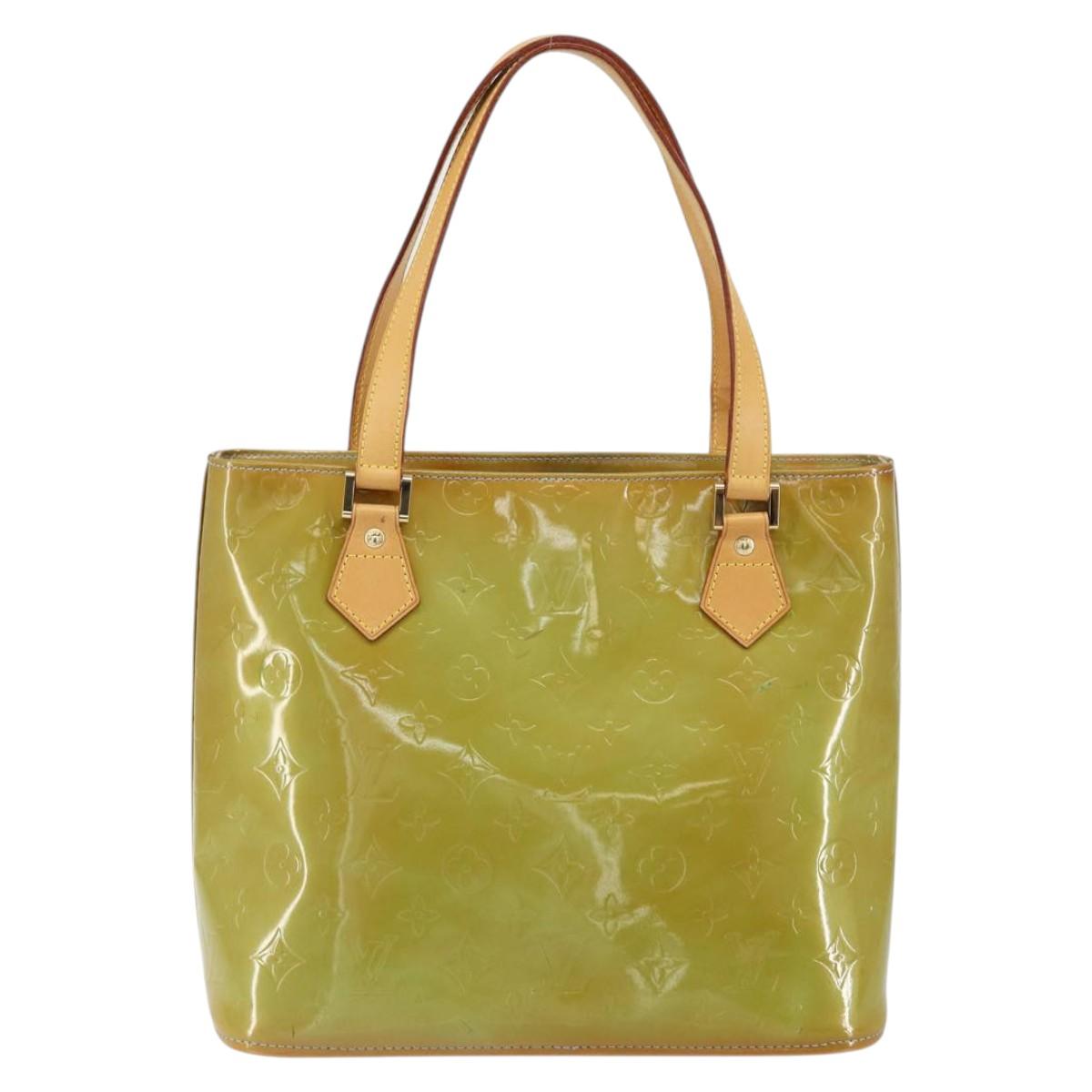 LOUIS VUITTON Monogram Vernis Houston Hand Bag Baby Blue M91005 LV Auth 150110