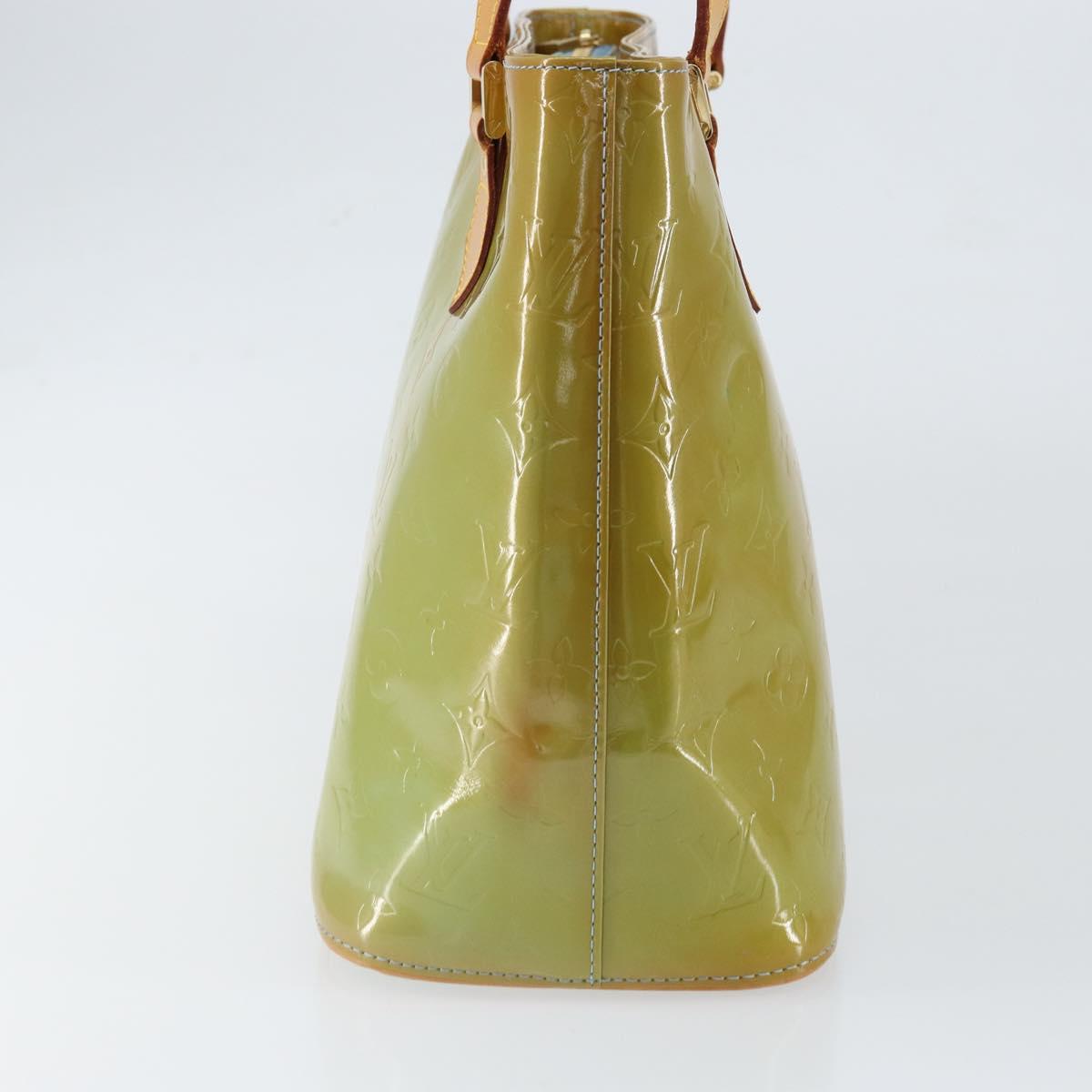 LOUIS VUITTON Monogram Vernis Houston Hand Bag Baby Blue M91005 LV Auth 150110