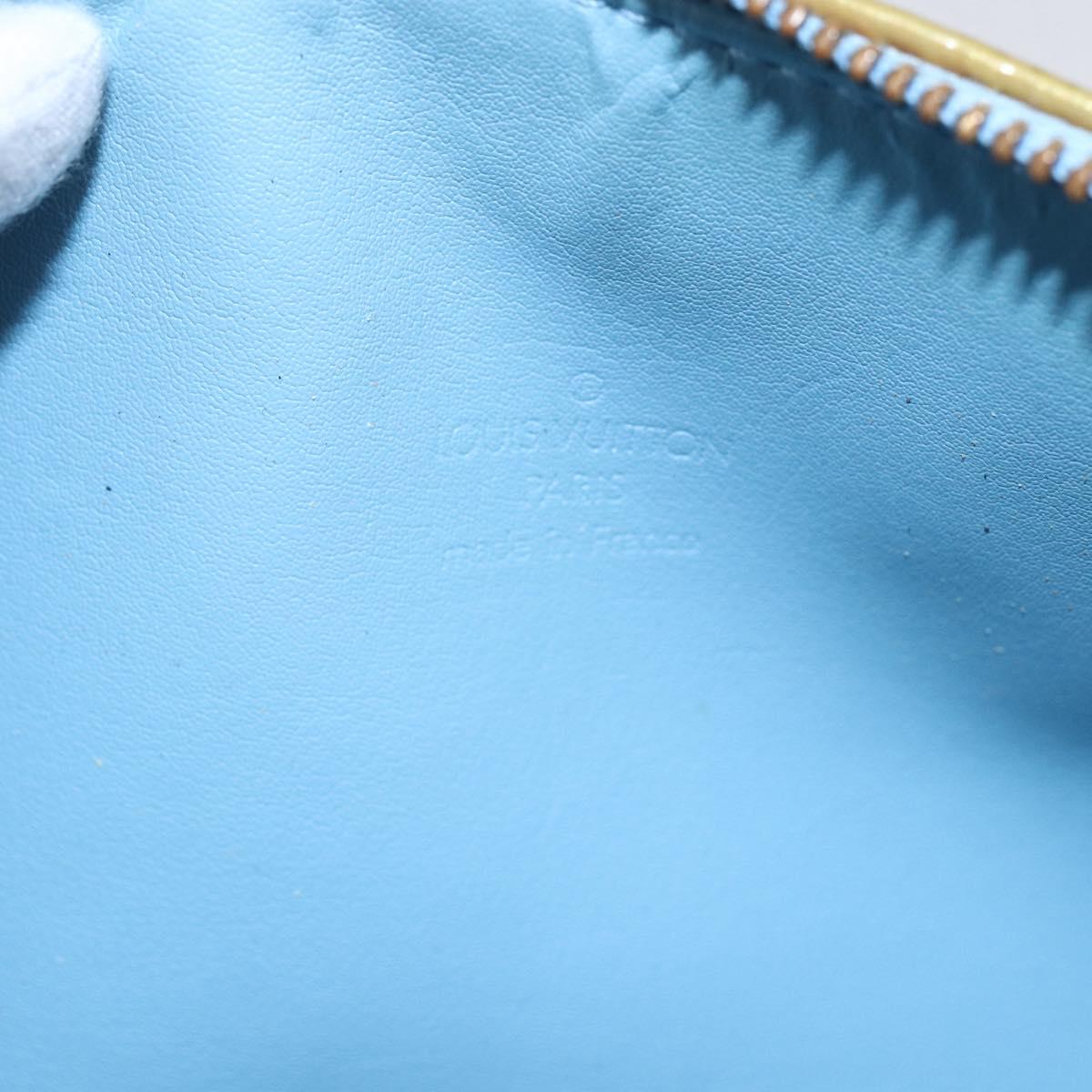 LOUIS VUITTON Monogram Vernis Bedford Hand Bag Baby Blue M91007 LV Auth 150111