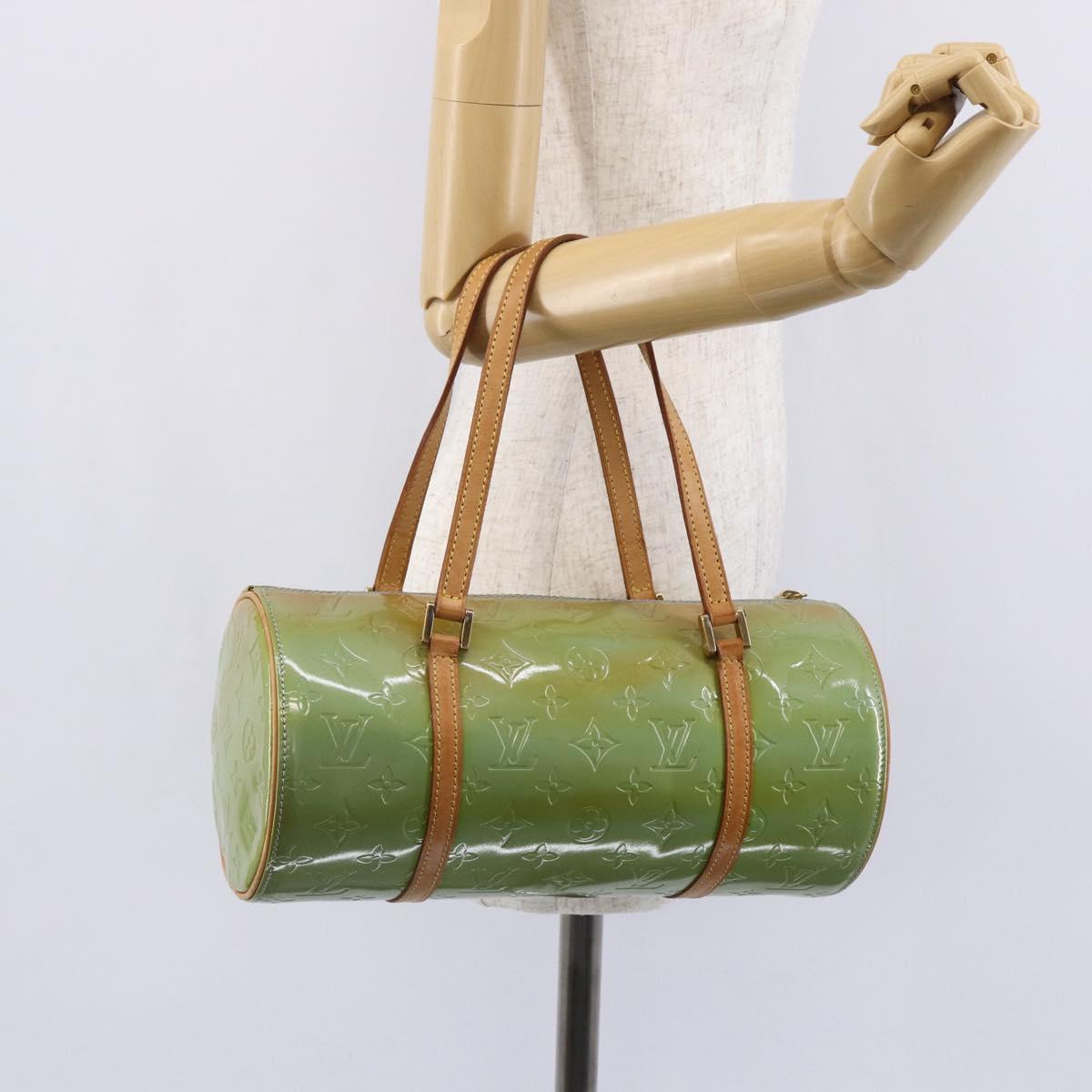 LOUIS VUITTON Monogram Vernis Bedford Hand Bag Baby Blue M91007 LV Auth 150111