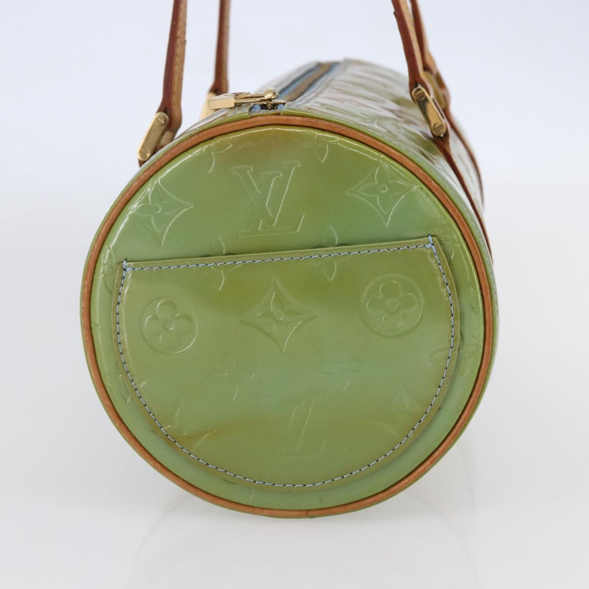 LOUIS VUITTON Monogram Vernis Bedford Hand Bag Baby Blue M91007 LV Auth 150111