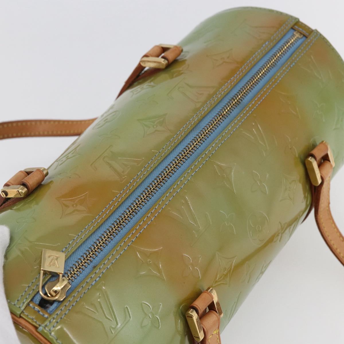 LOUIS VUITTON Monogram Vernis Bedford Hand Bag Baby Blue M91007 LV Auth 150111