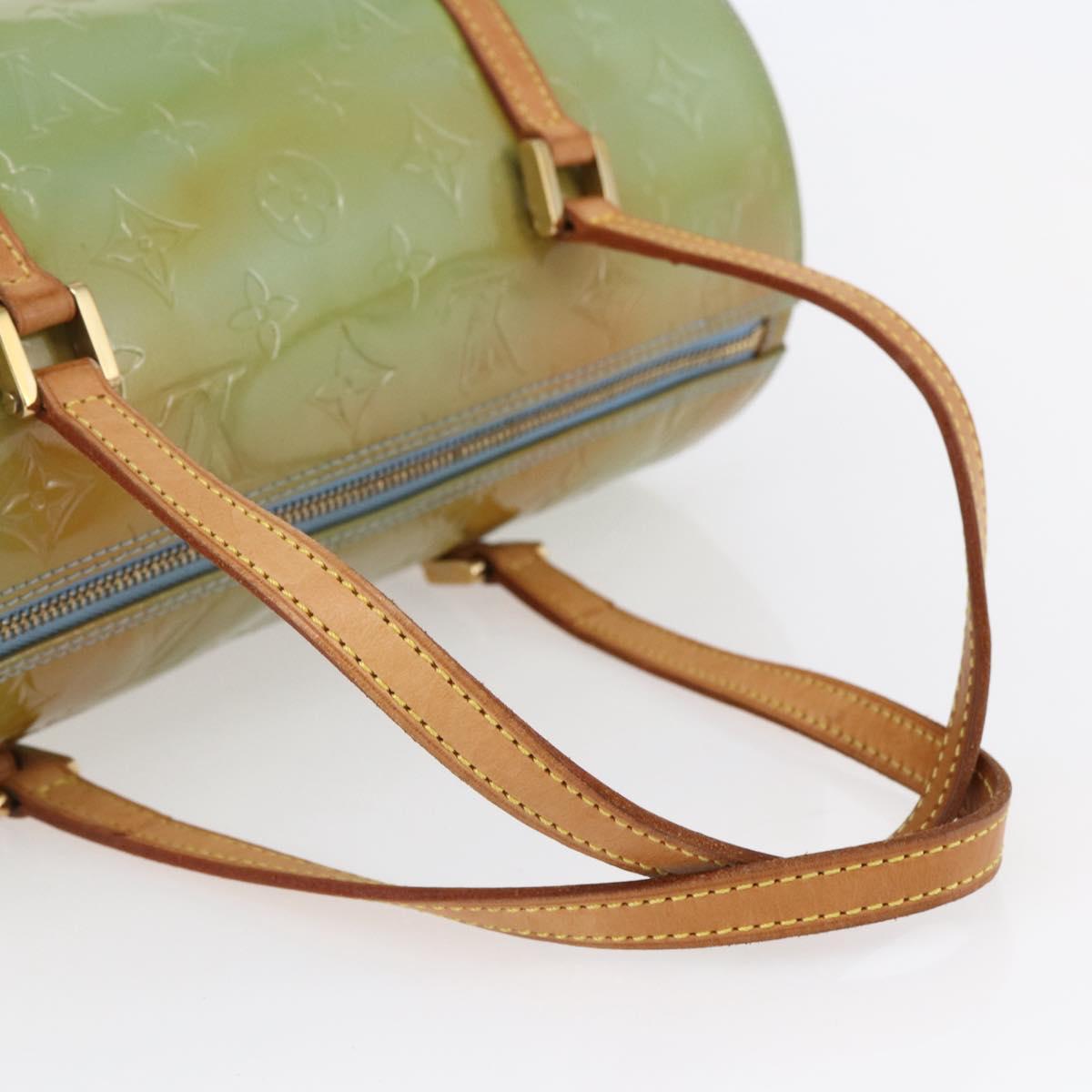 LOUIS VUITTON Monogram Vernis Bedford Hand Bag Baby Blue M91007 LV Auth 150111