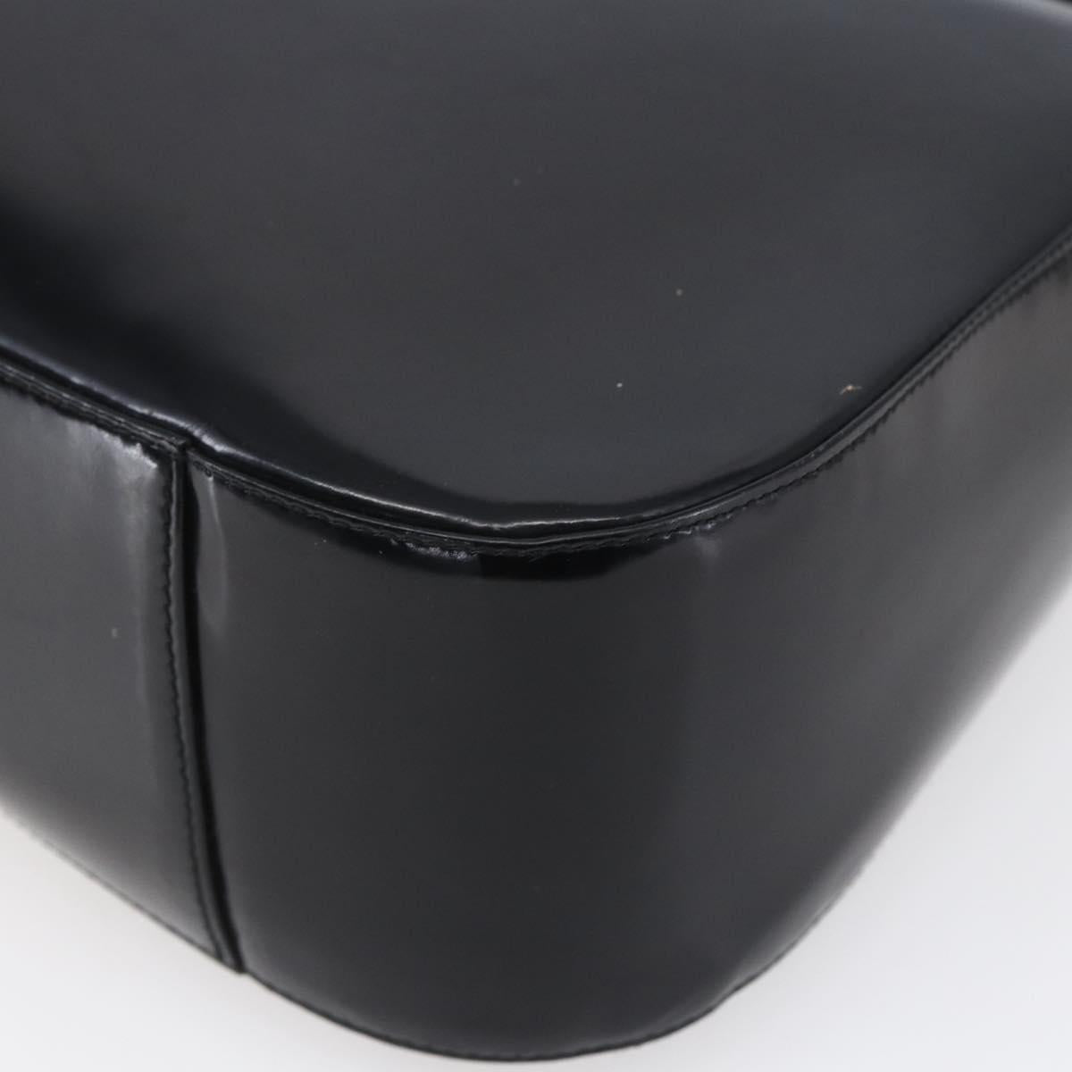 GUCCI Soho Shoulder Bag Enamel Black 001 1364 1703 Auth 150120