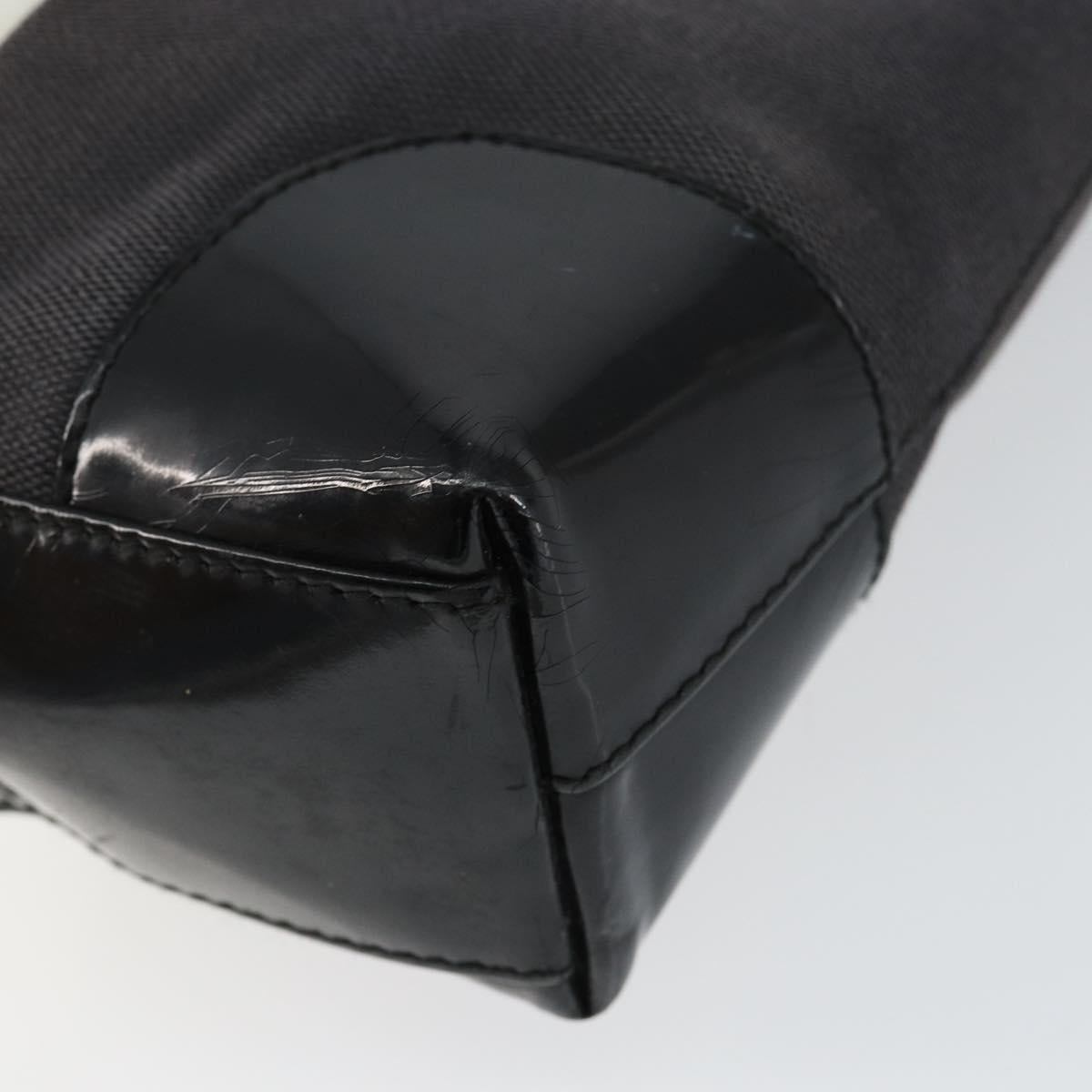 GUCCI Shoulder Bag Canvas Black Gold 001 4231 Auth 150121