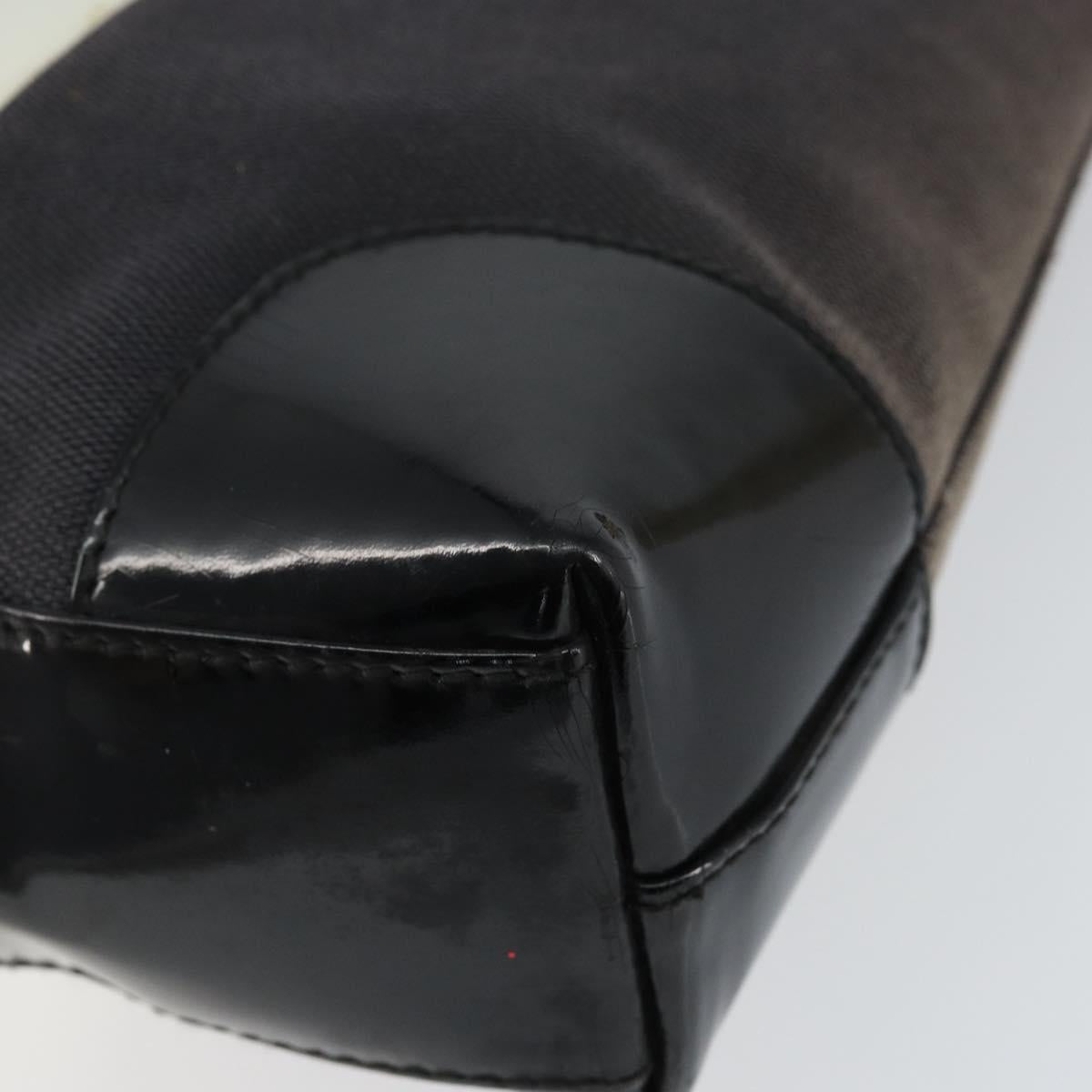 GUCCI Shoulder Bag Canvas Black Gold 001 4231 Auth 150121