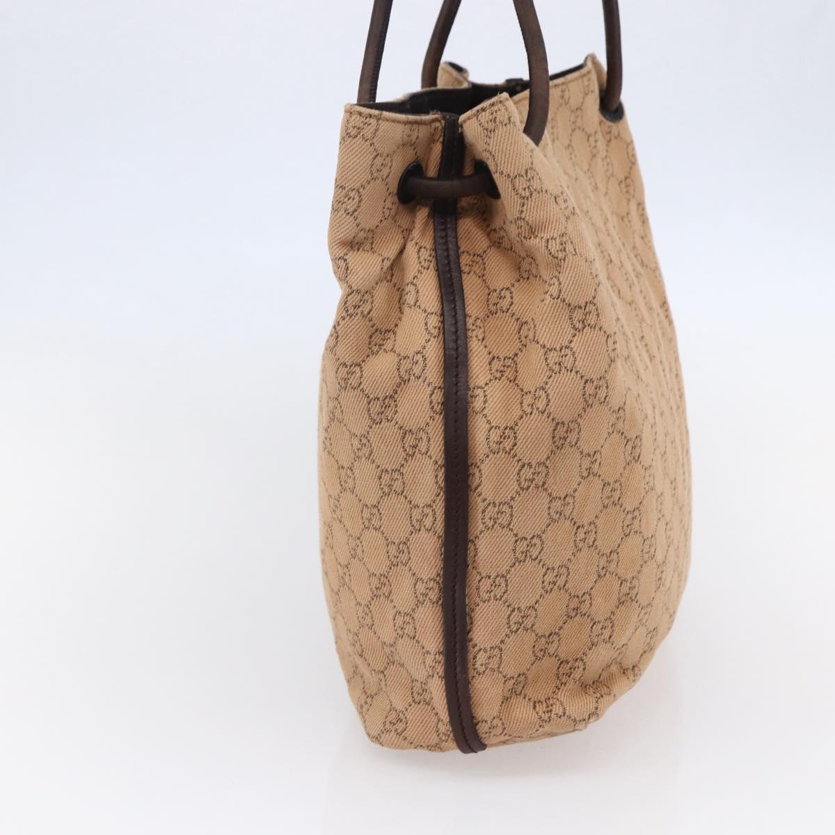 GUCCI GG Canvas Shoulder Bag Beige 101341 Auth 150124